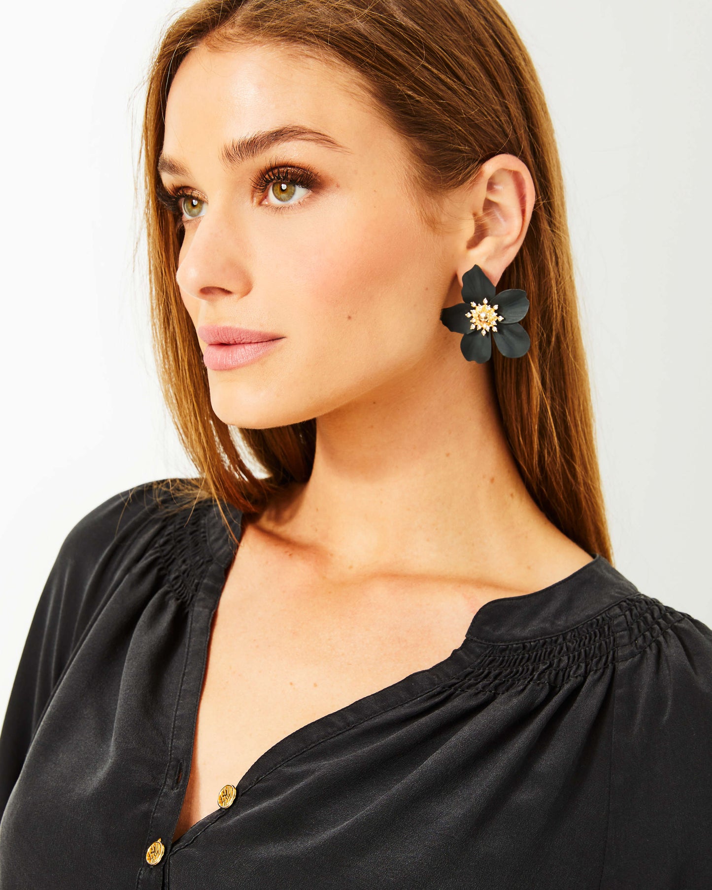 OVERSIZED ORCHID EARRINGS