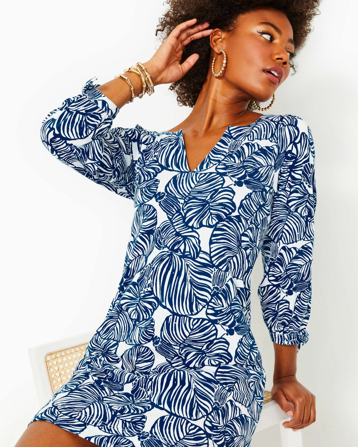 CATH 3/4 SLEEVE DRESS