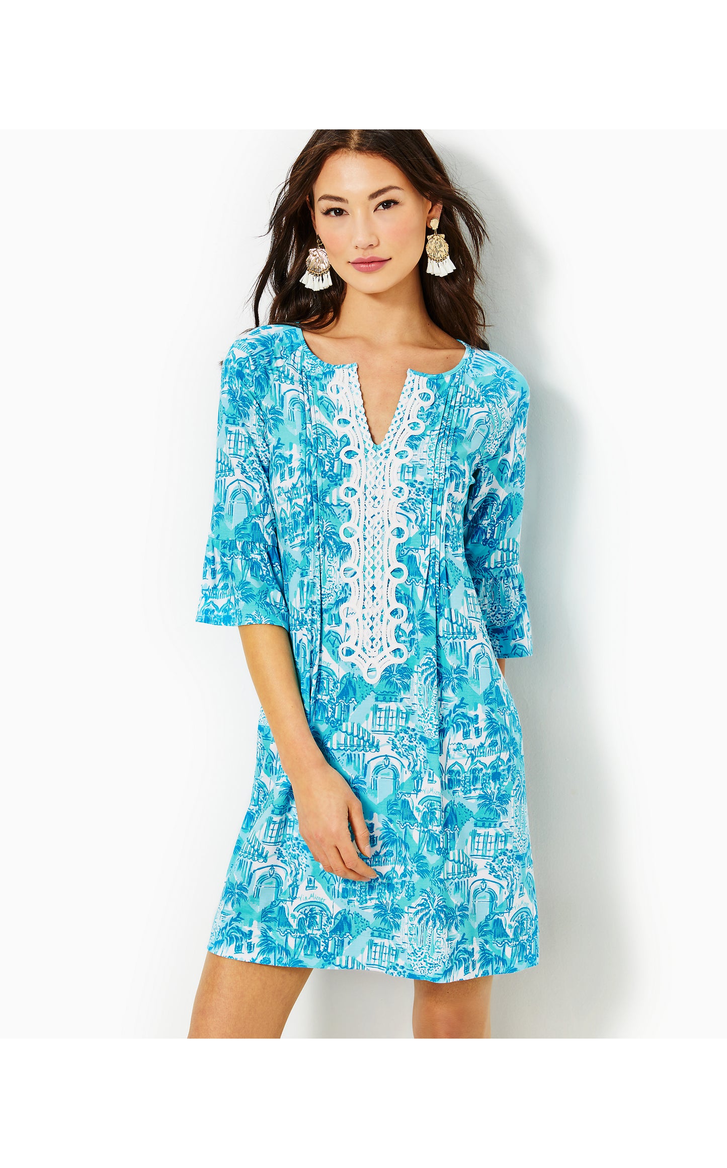 KRYSTA 3/4 SLEEVE DRESS