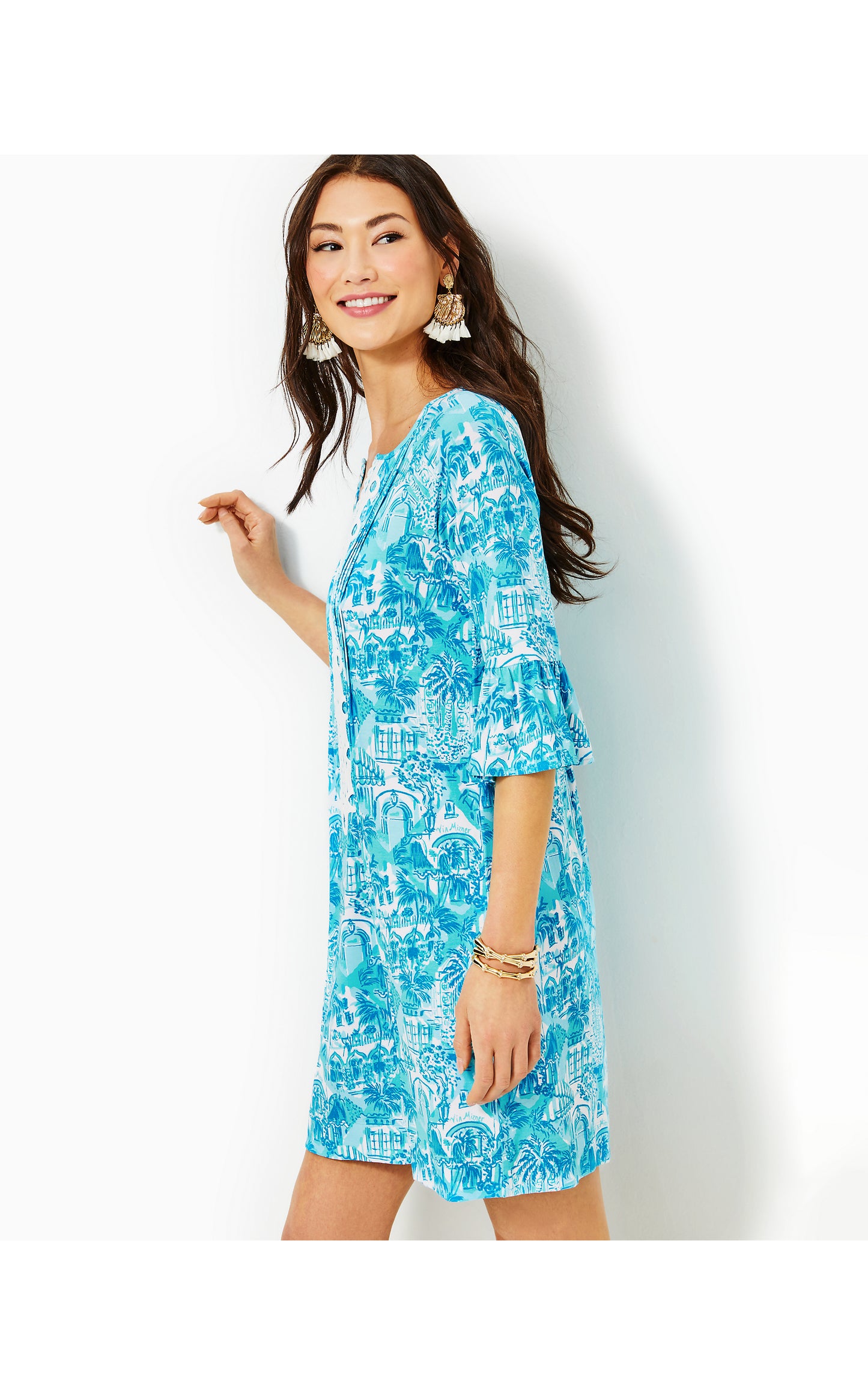 KRYSTA 3/4 SLEEVE DRESS