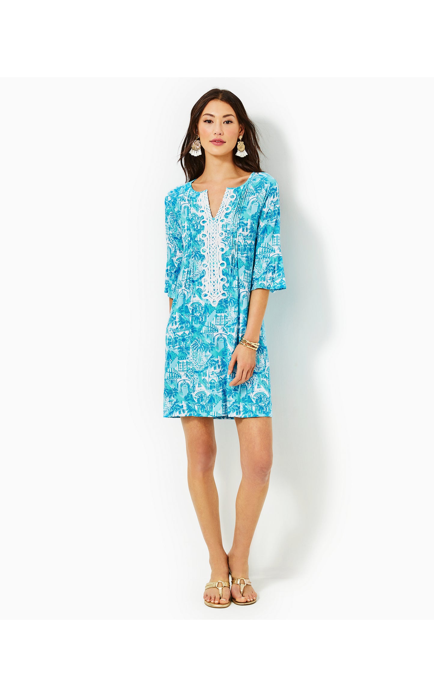 KRYSTA 3/4 SLEEVE DRESS