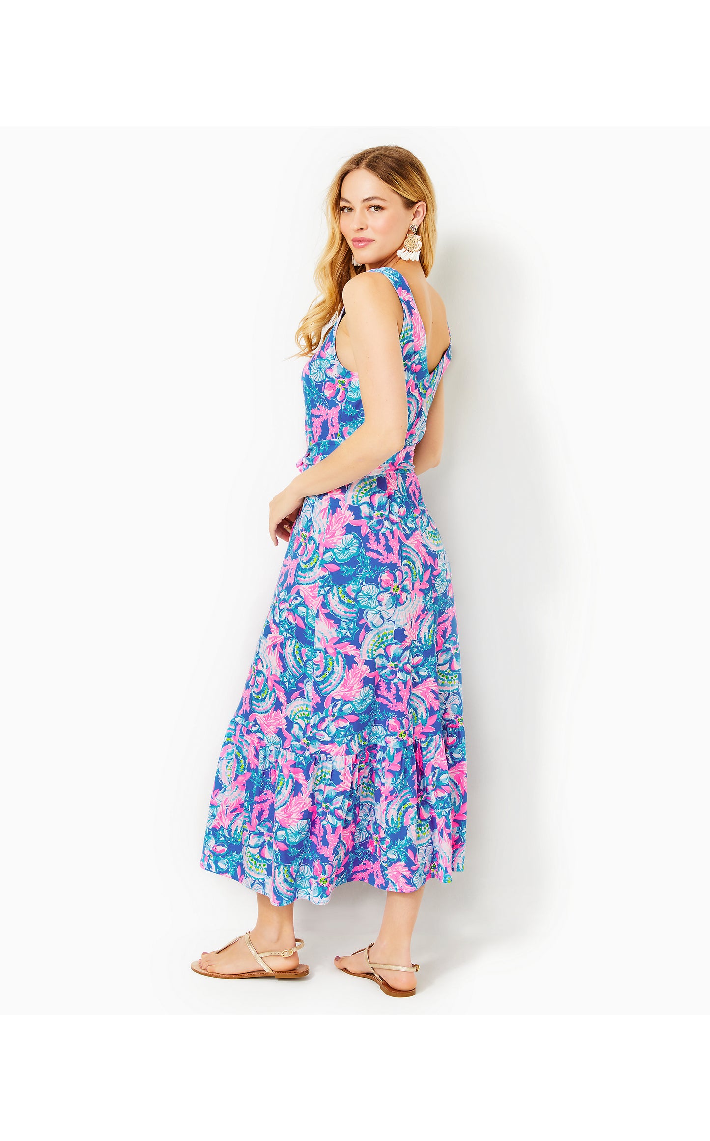MADSEN V-NECK MIDI DRESS