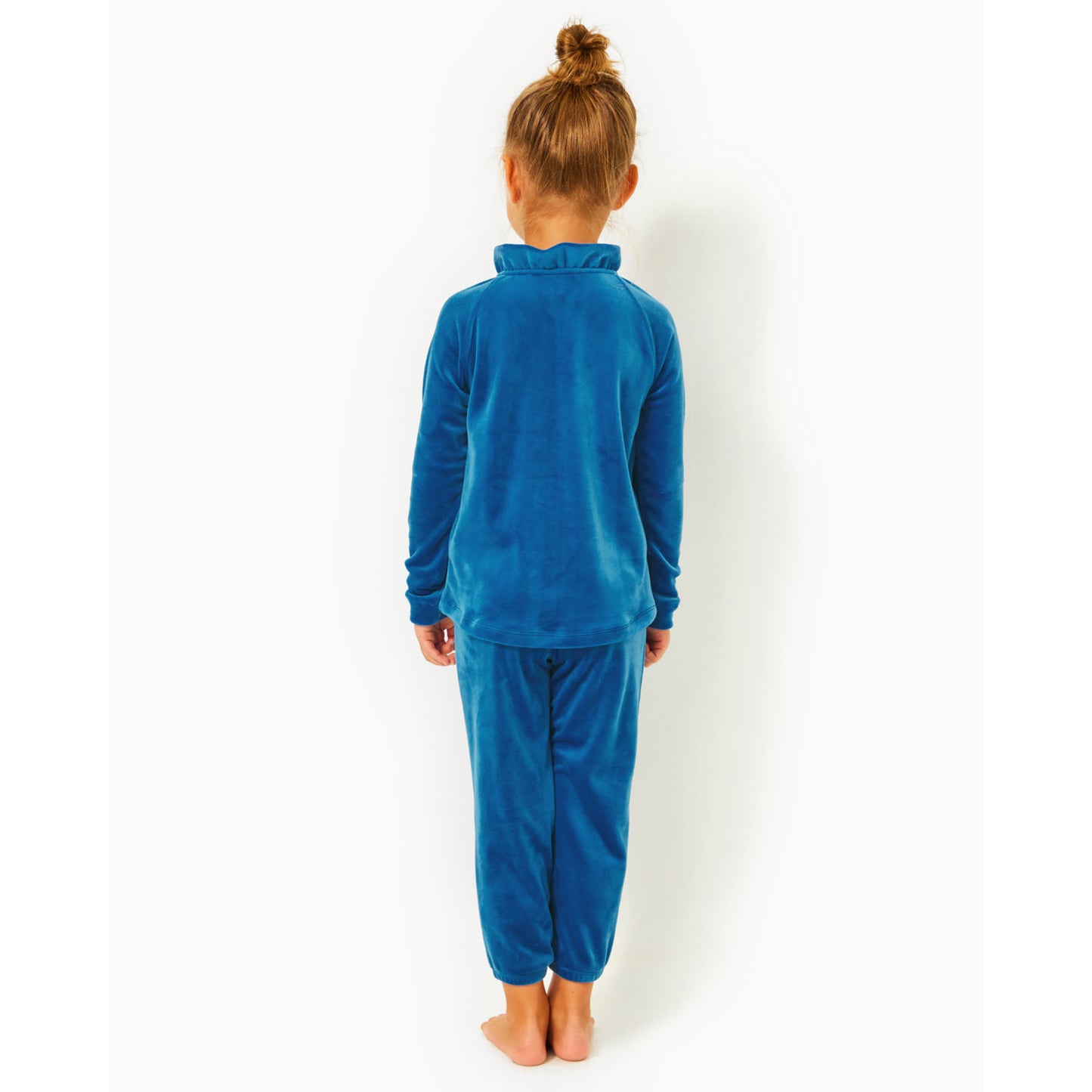 LITTLE SKIPPER RUFFLE VELOUR POPOVER