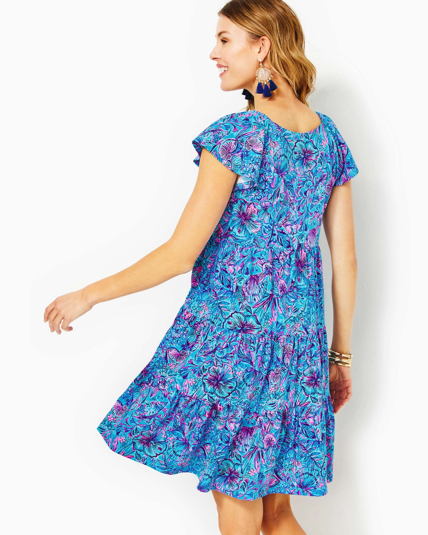 KAWAI FLUTTER SLEEVE DRESS