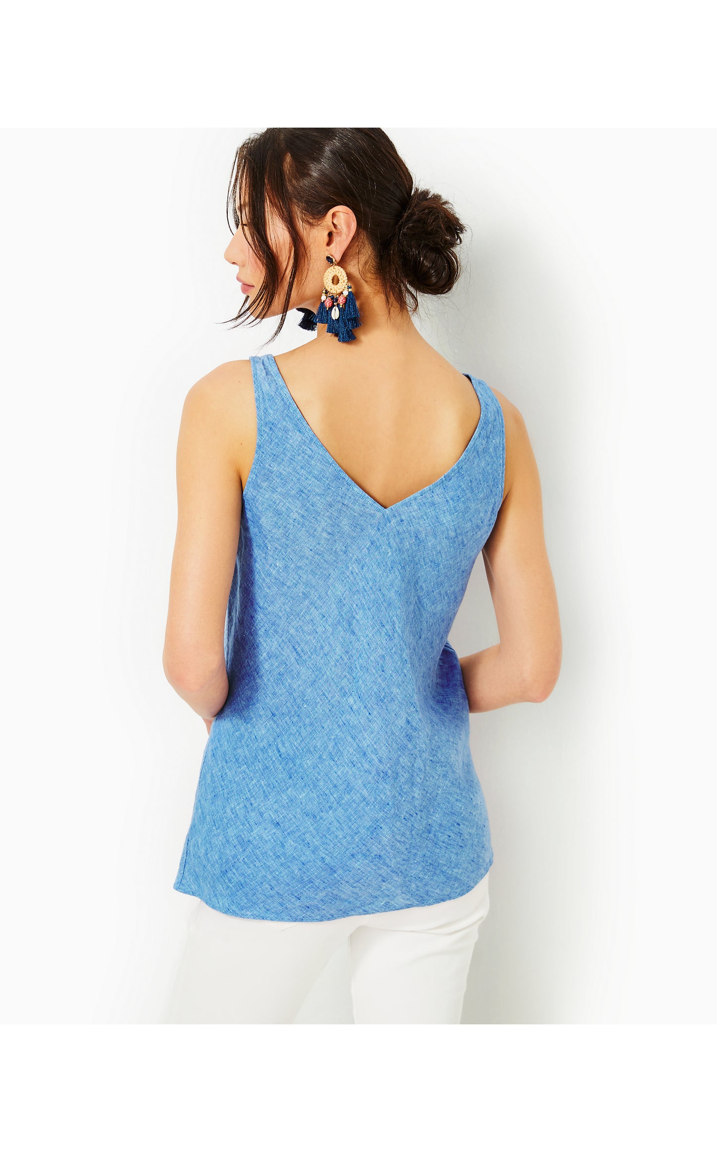 FLORIN SLEEVELESS LINEN TEE