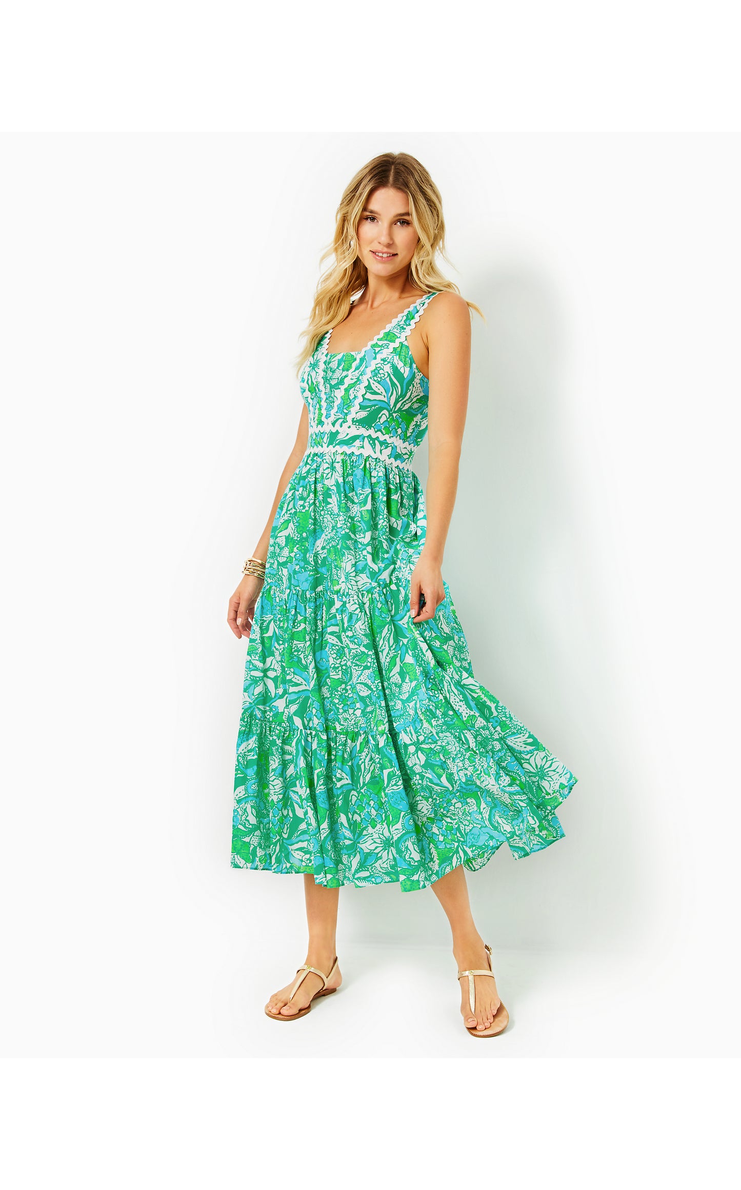 POLLIE COTTON MIDI DRESS