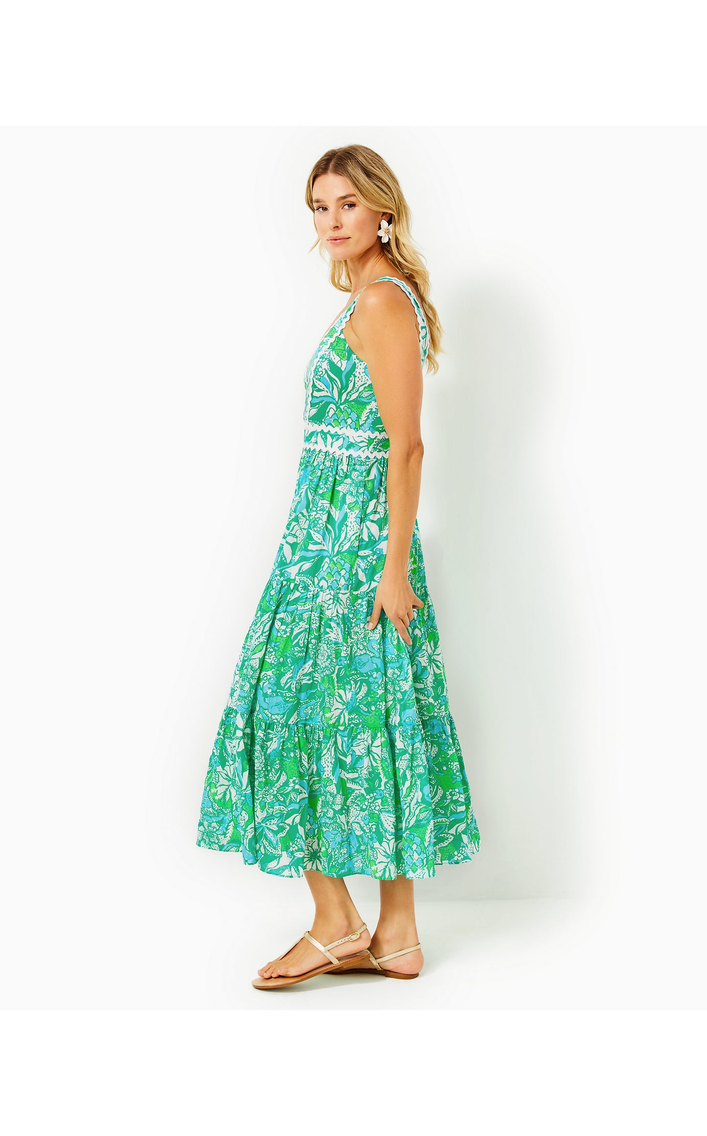 POLLIE COTTON MIDI DRESS