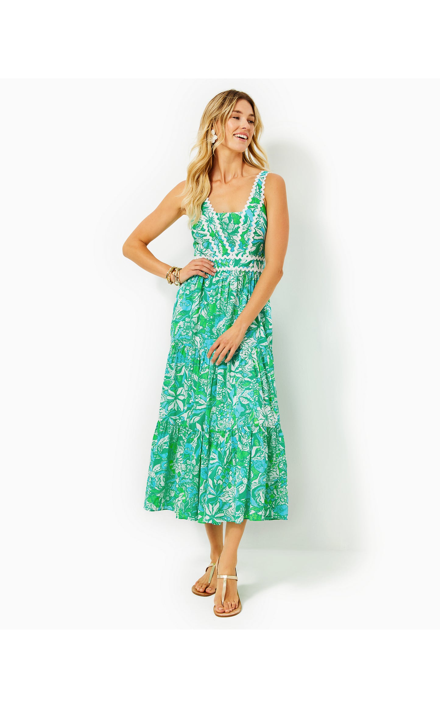 POLLIE COTTON MIDI DRESS
