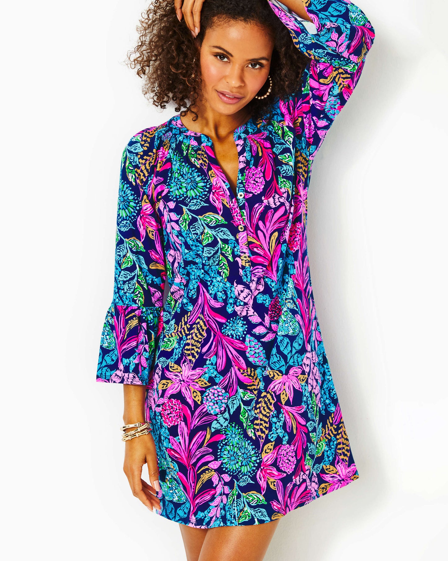 NORRIS 3/4 SLEEVE DRESS