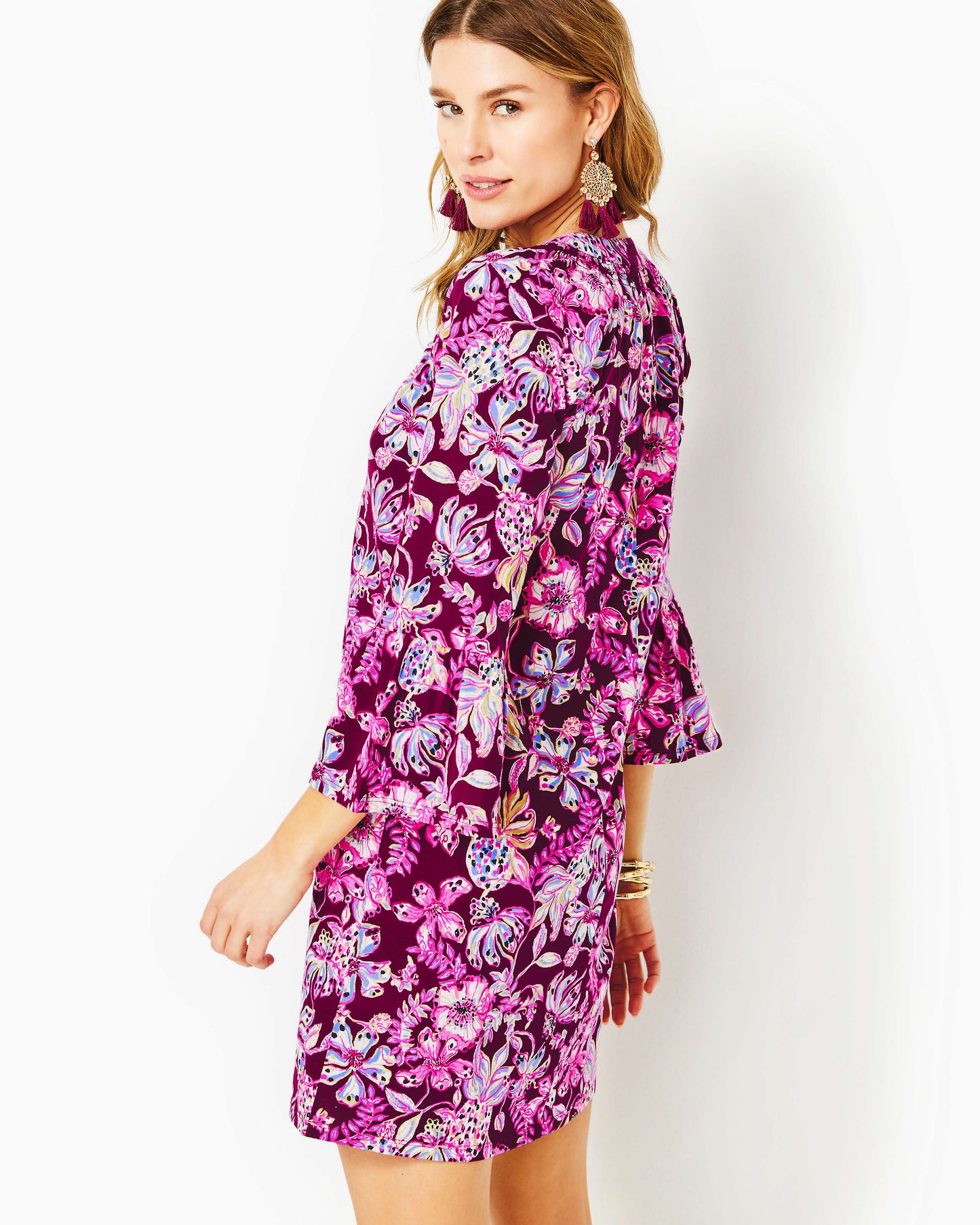 NORRIS 3/4 SLEEVE DRESS