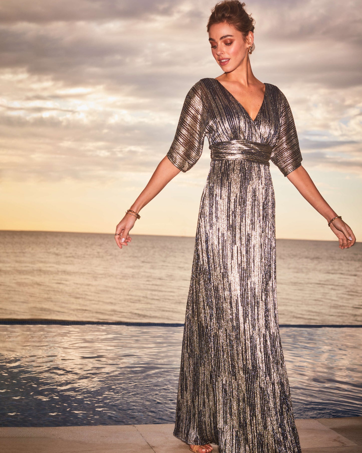 PARIGI ELBOW SLEEVE MAXI