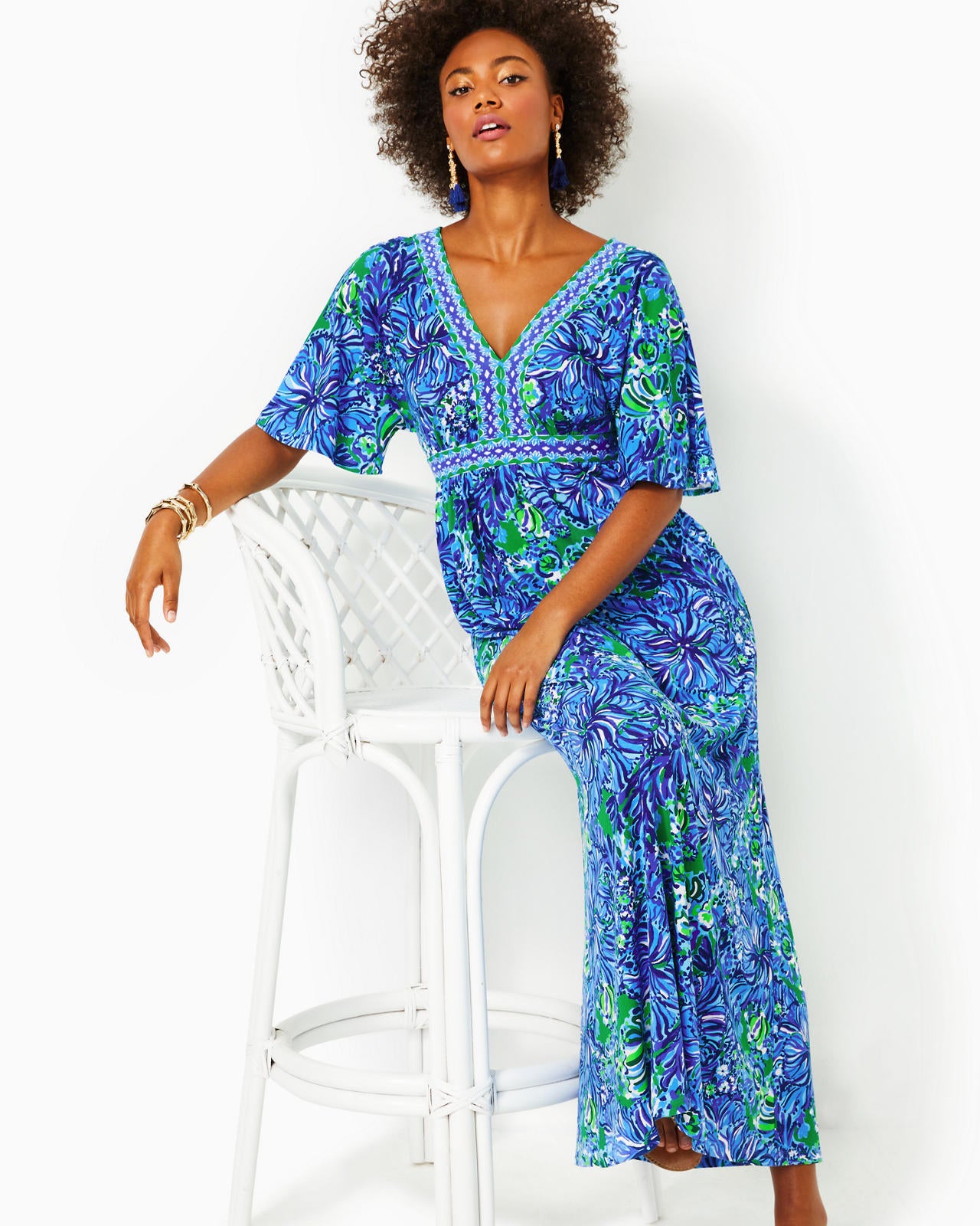 ADDISON ELBOW SLEEVE MAXI