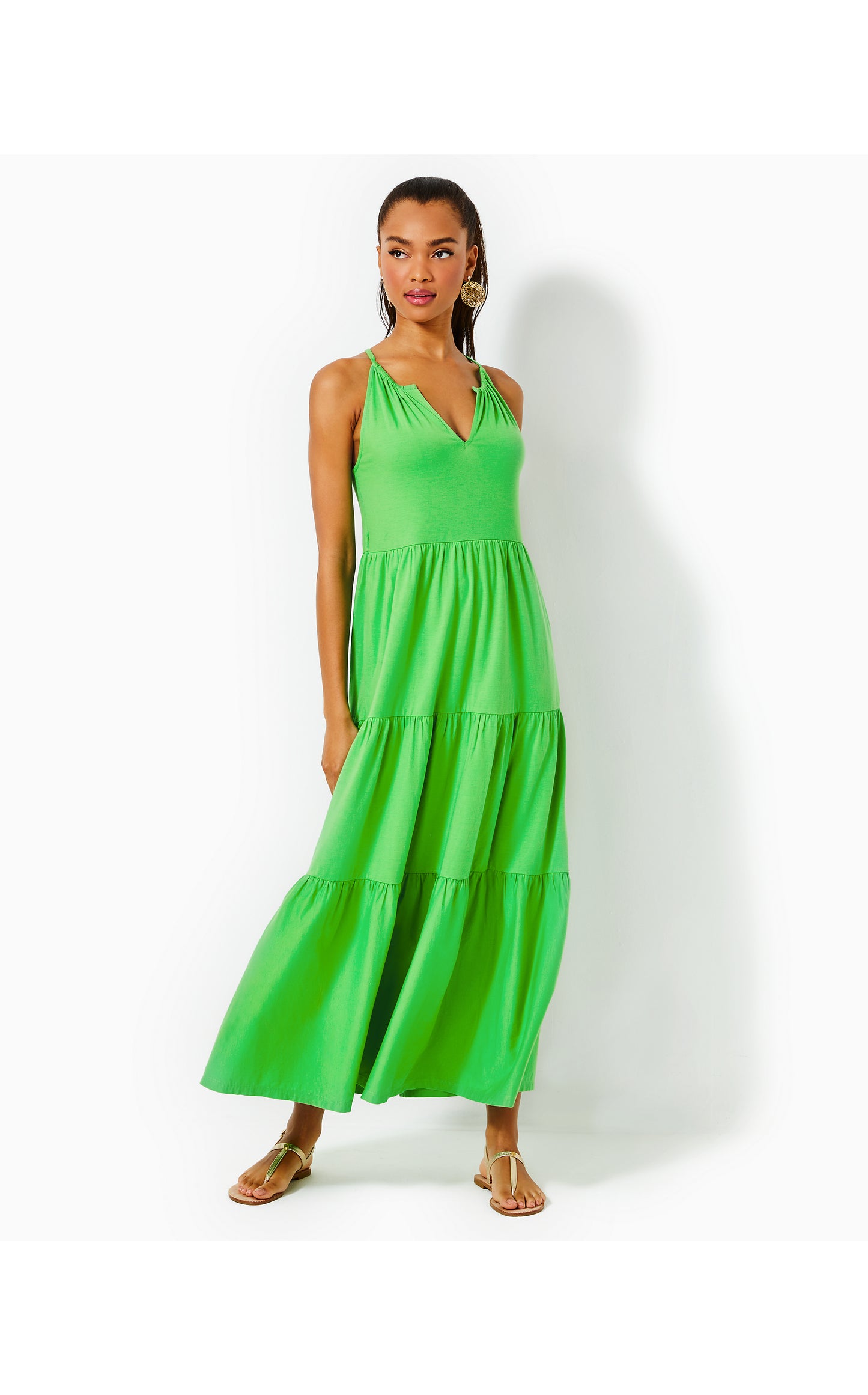 MARIBELLA HALTER MAXI DRESS