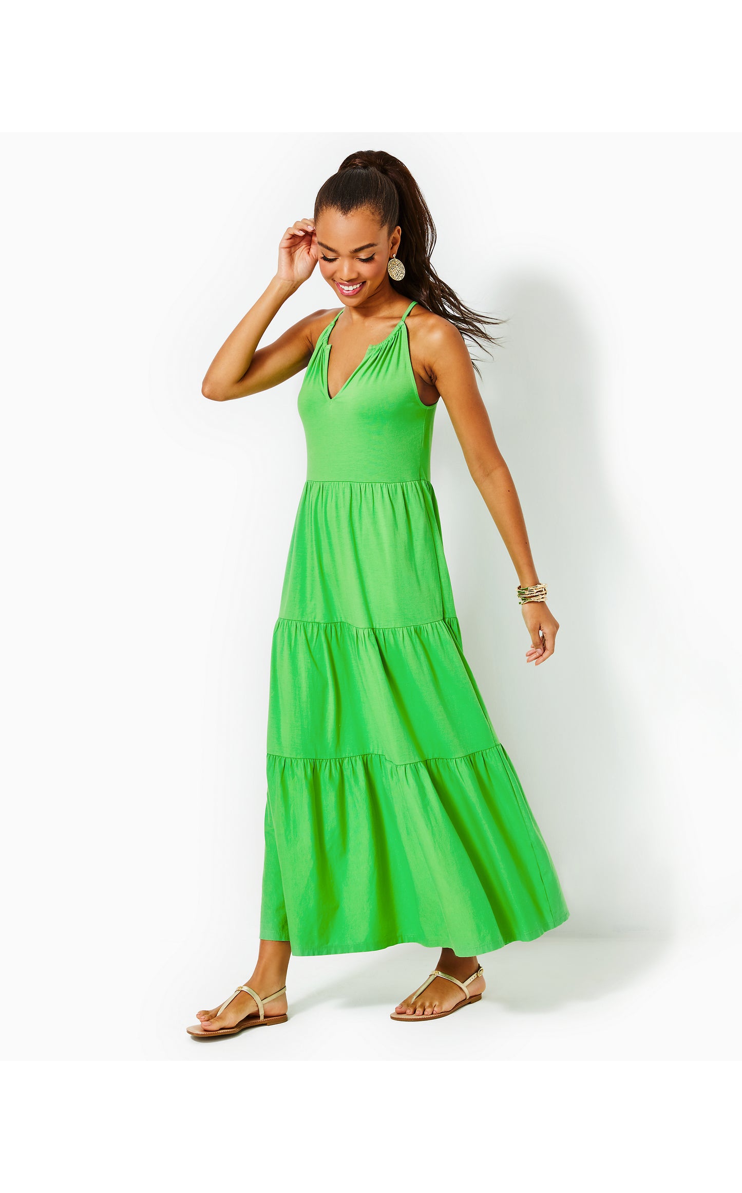 MARIBELLA HALTER MAXI DRESS