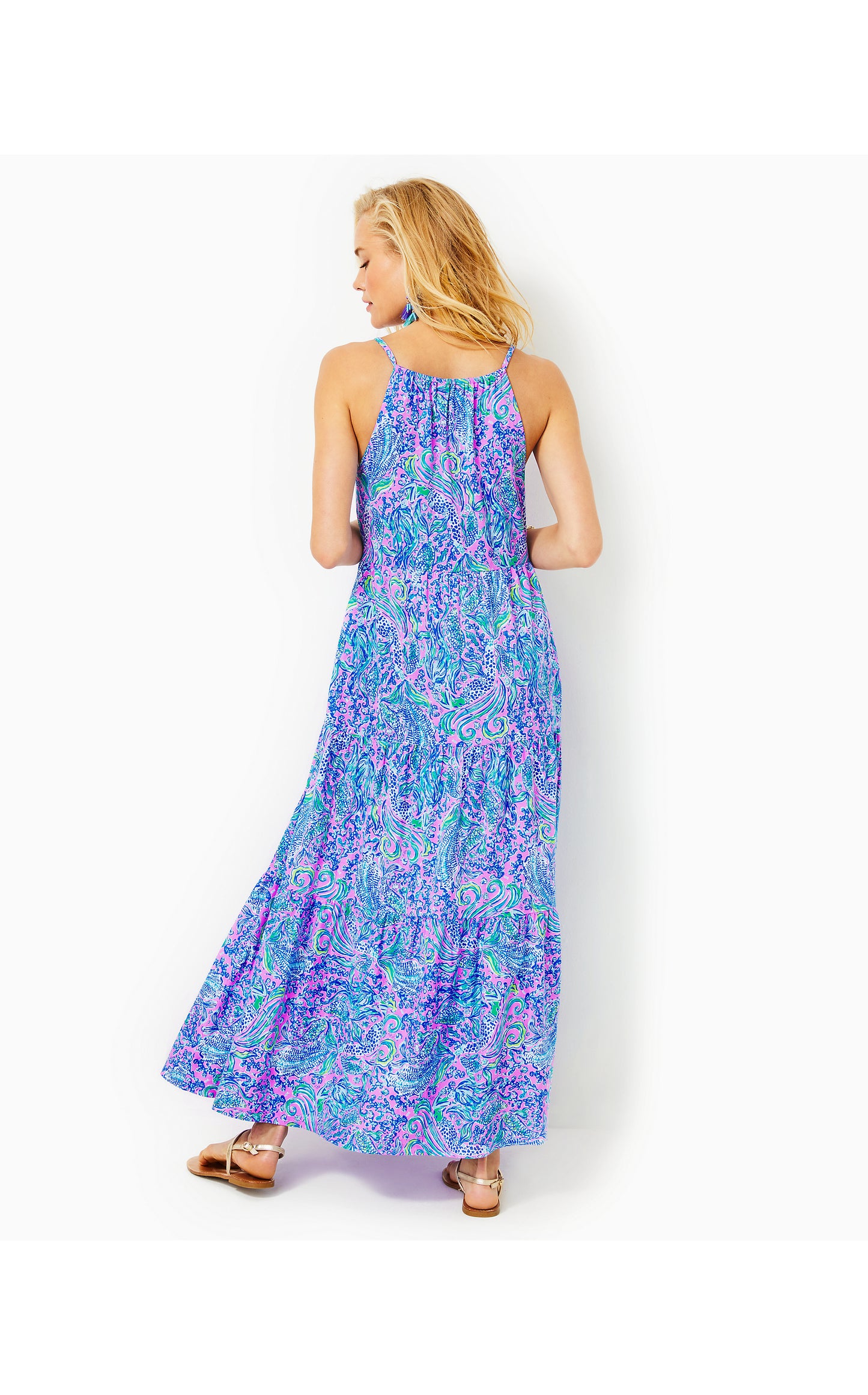 MARIBELLA HALTER MAXI DRESS