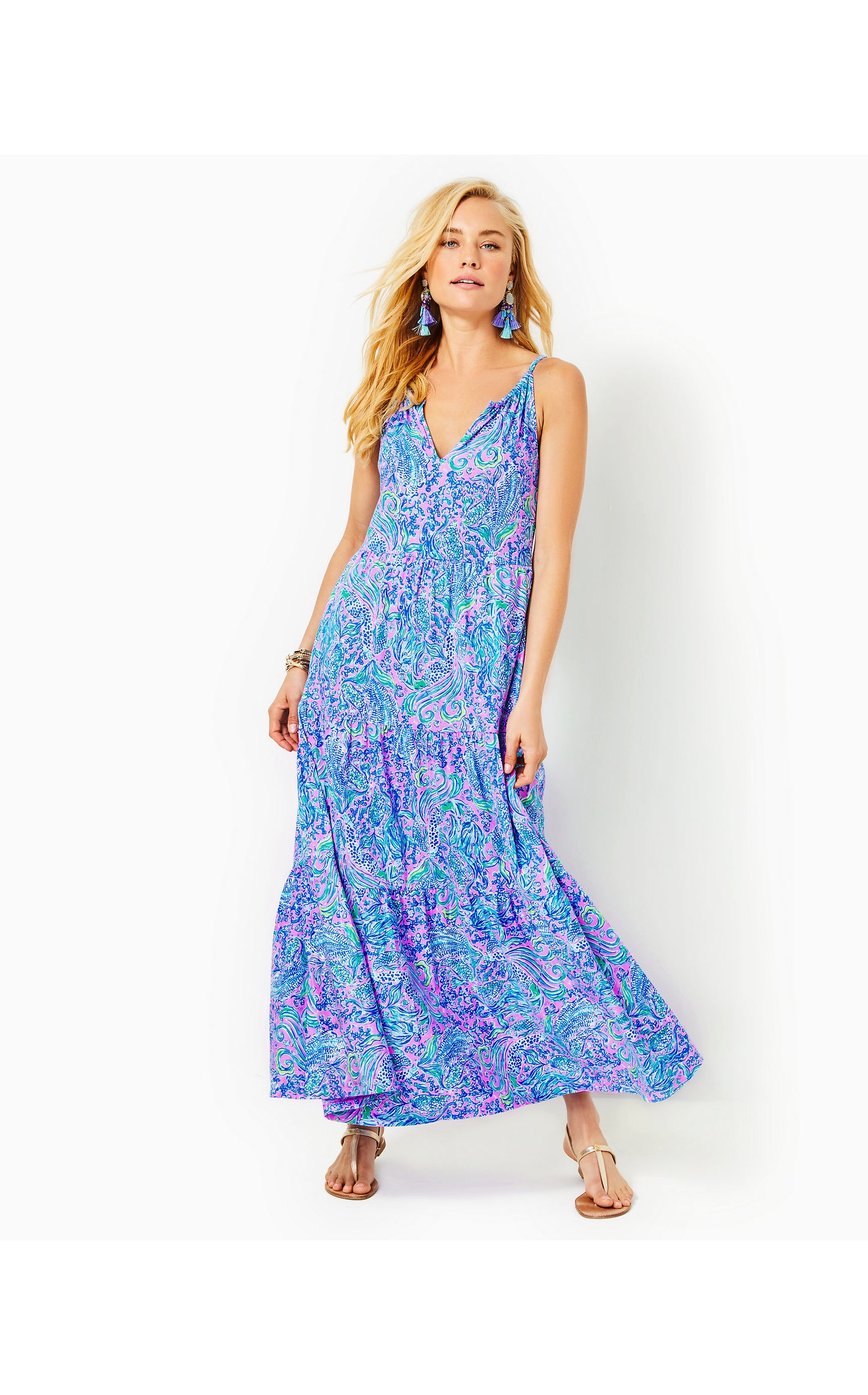 MARIBELLA HALTER MAXI DRESS
