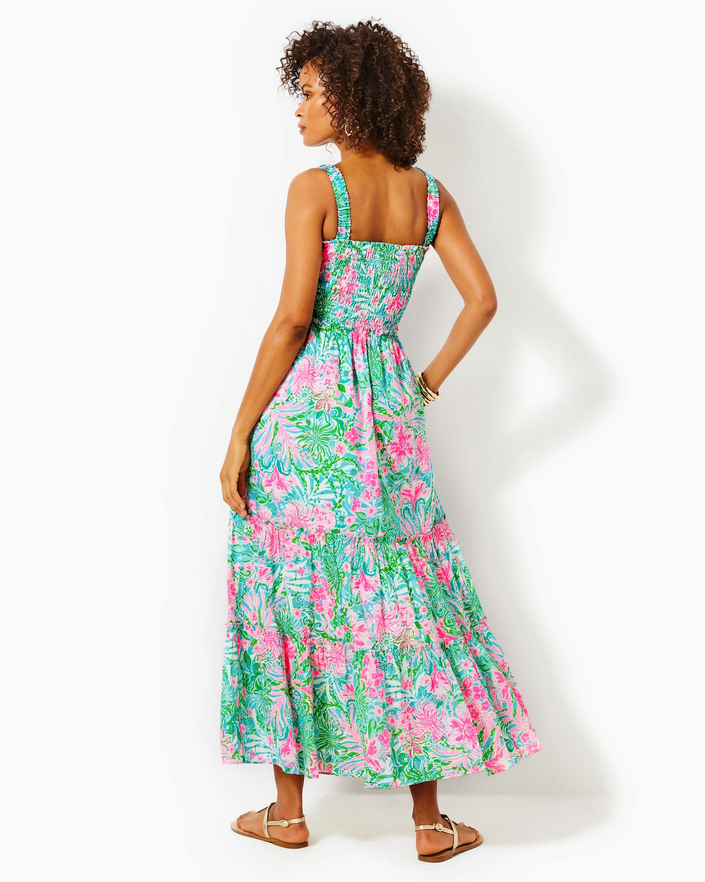 HADLY SMOCKED COTTON MAXI