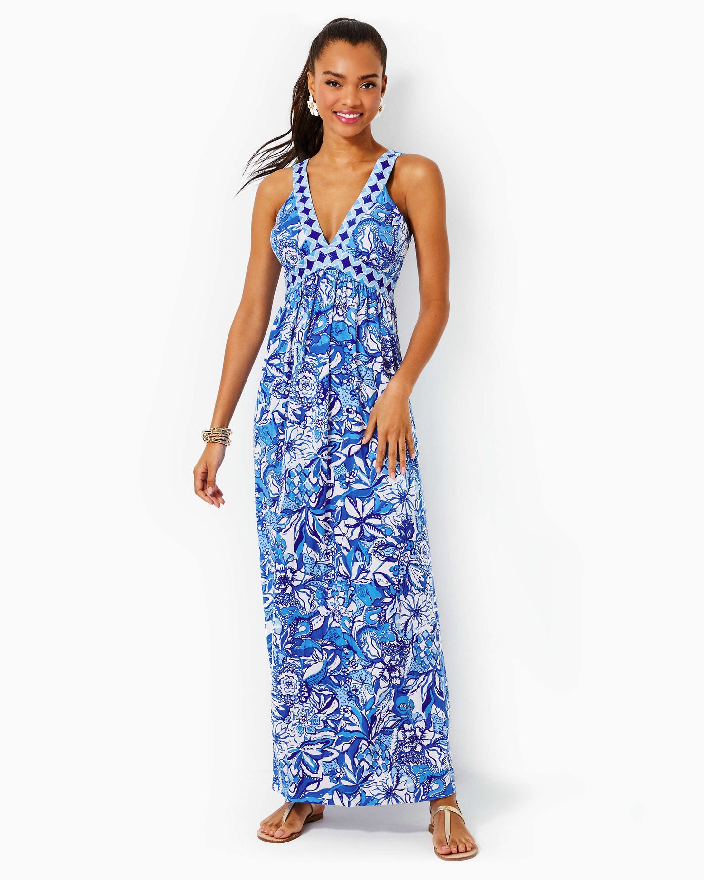 SERENA V-NECK MAXI DRESS