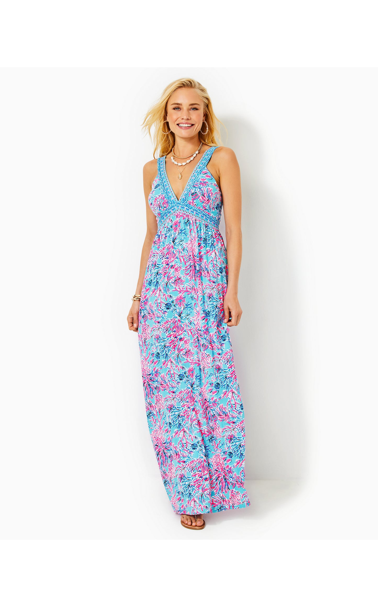 SERENA V-NECK MAXI DRESS