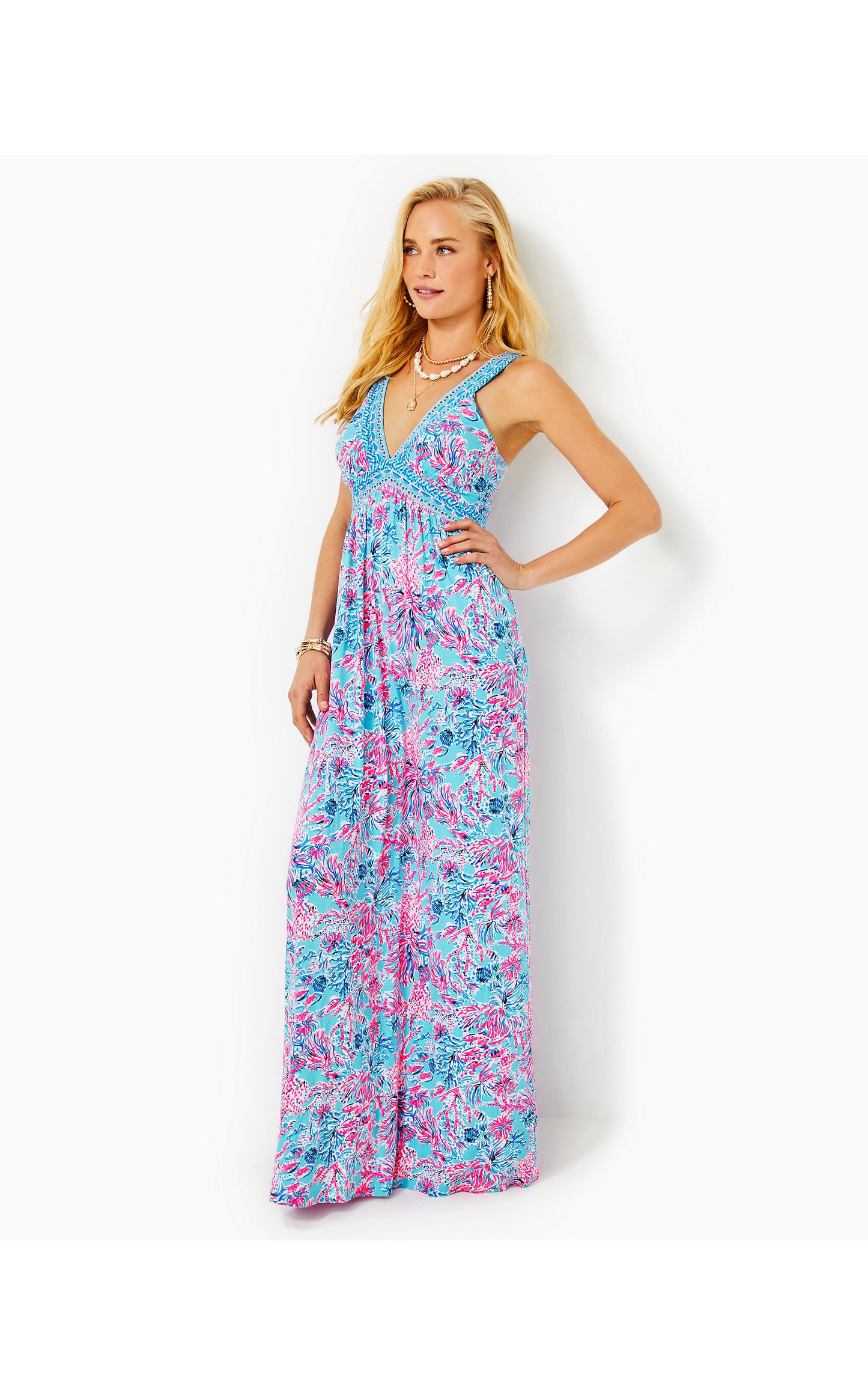 SERENA V-NECK MAXI DRESS