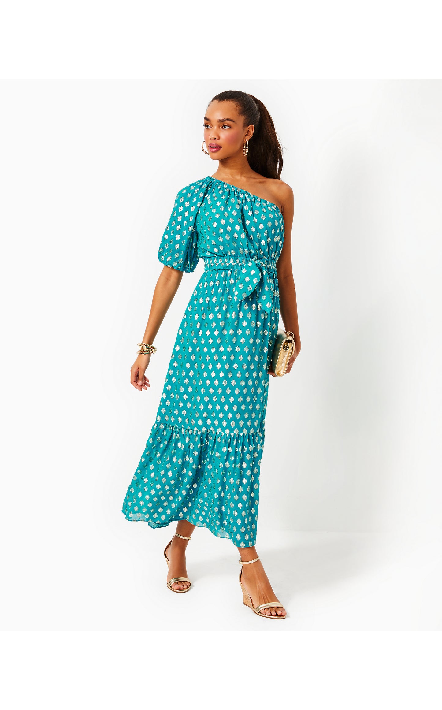 ZELALYNN ONE SHOULDER MAXI