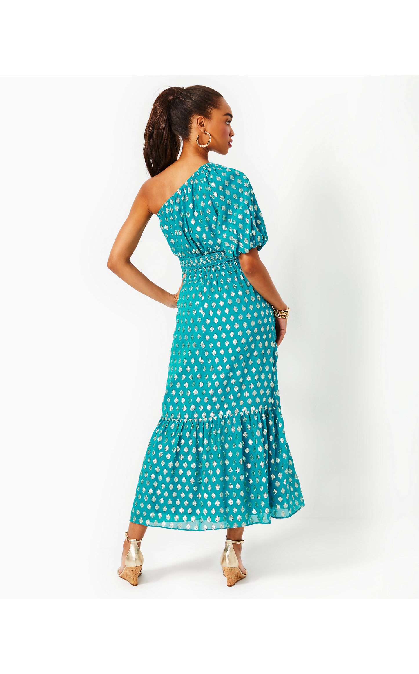 ZELALYNN ONE SHOULDER MAXI