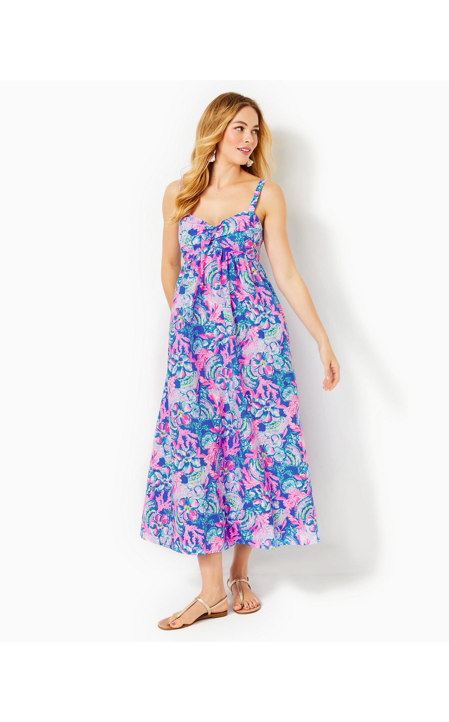 AZORA COTTON MIDI DRESS