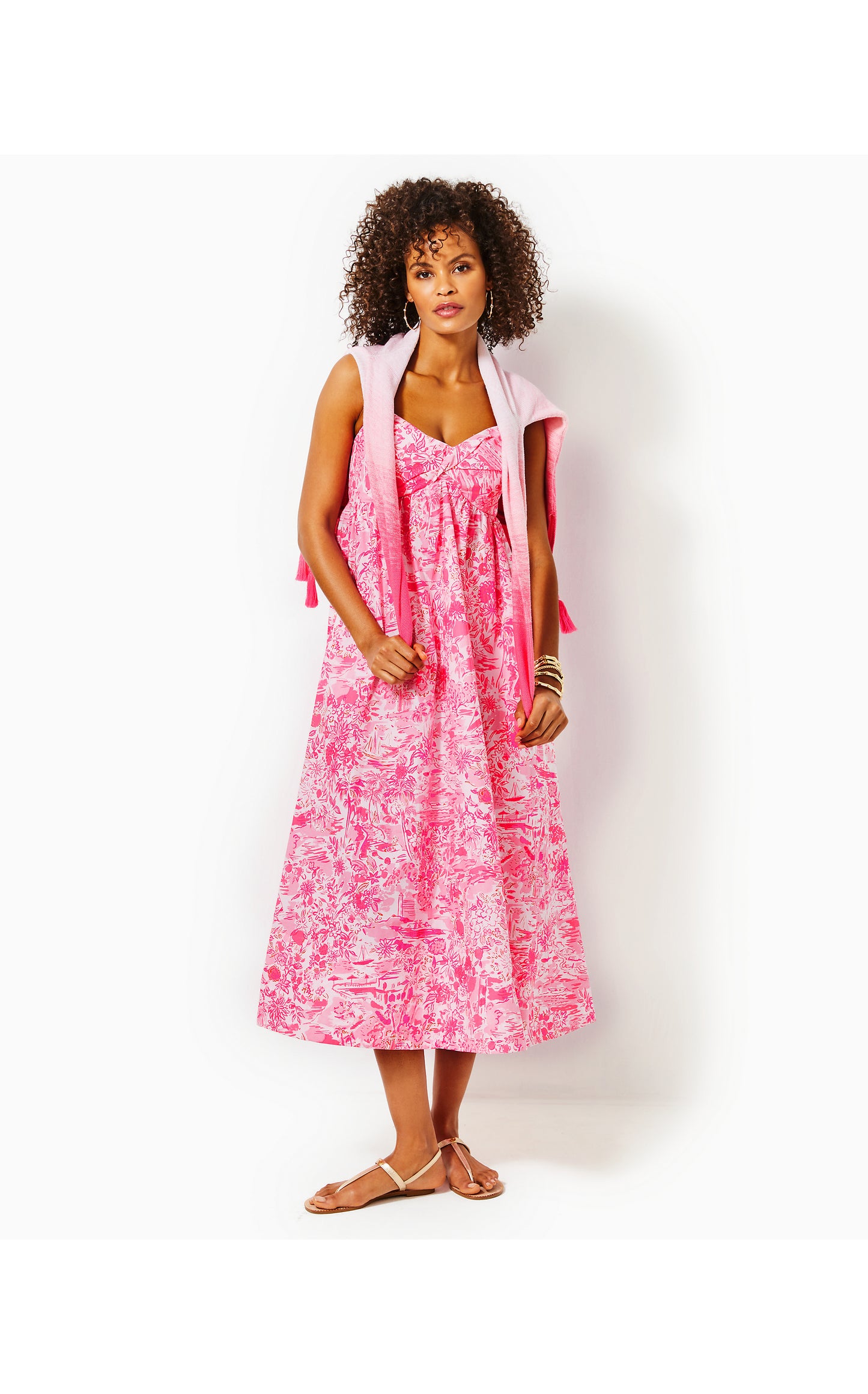 AZORA COTTON MIDI DRESS