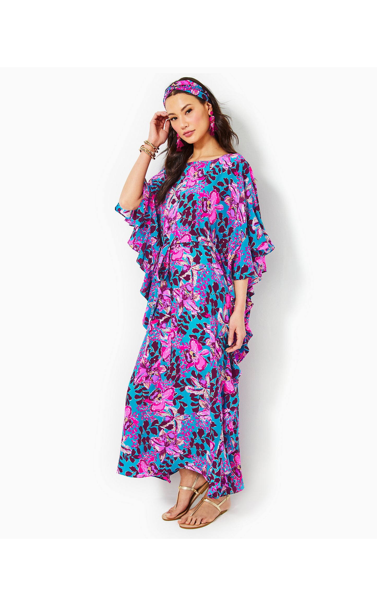 MONNAE SILK MAXI CAFTAN