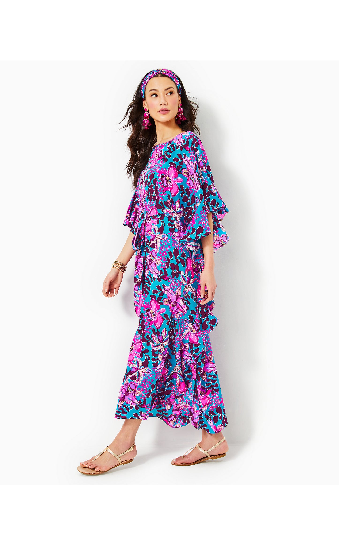MONNAE SILK MAXI CAFTAN