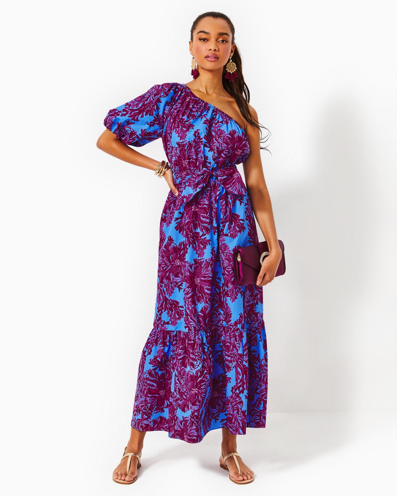 ZELALYNN ONE SHOULDER DRESS