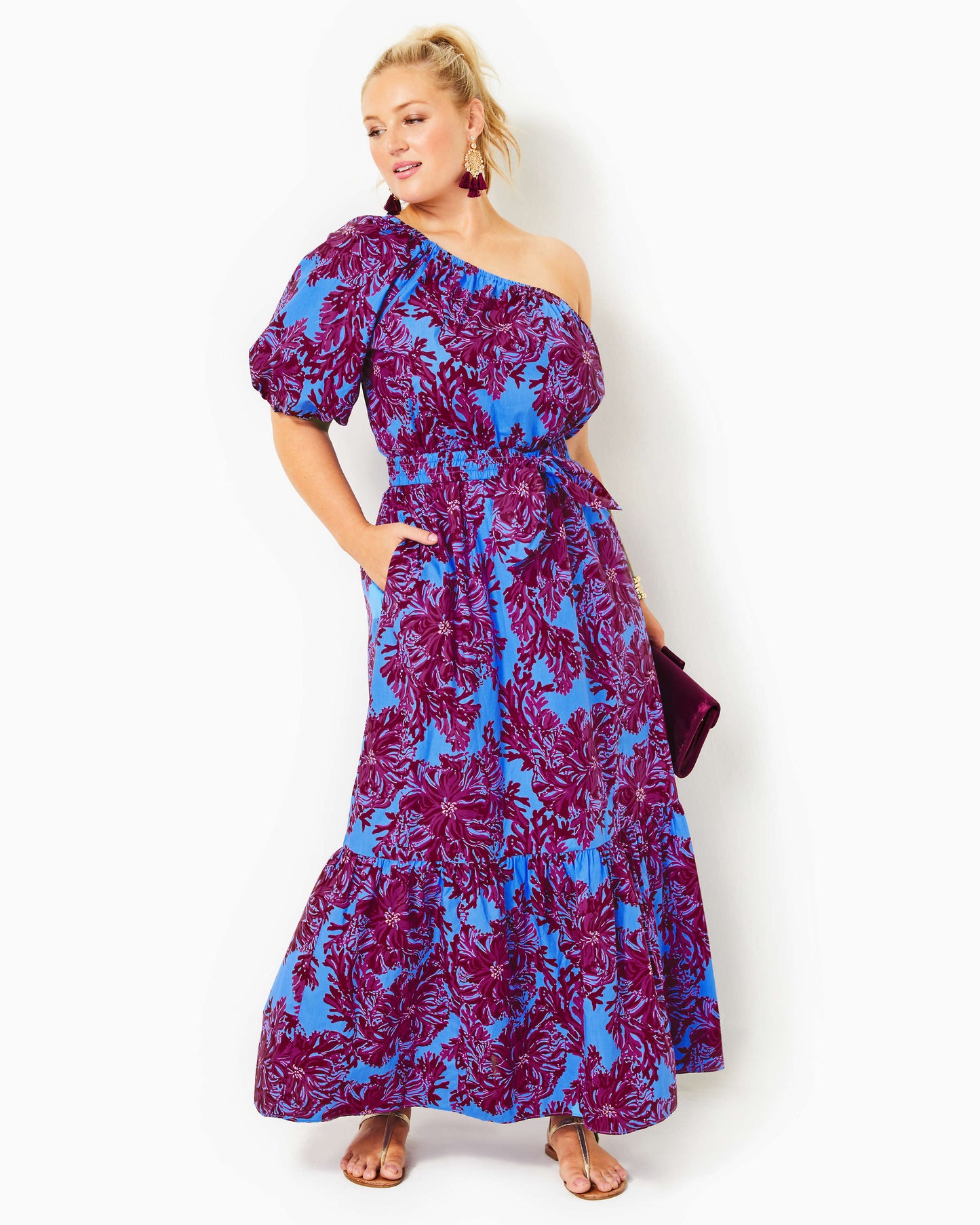 ZELALYNN ONE SHOULDER DRESS