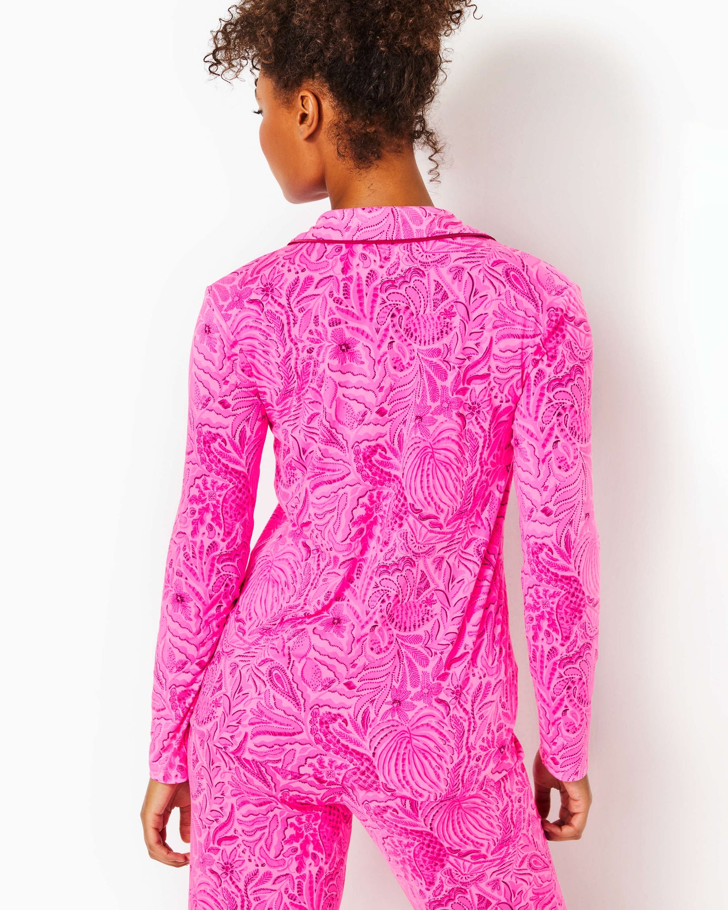 PJ KNIT LS BUTTON-UP TOP