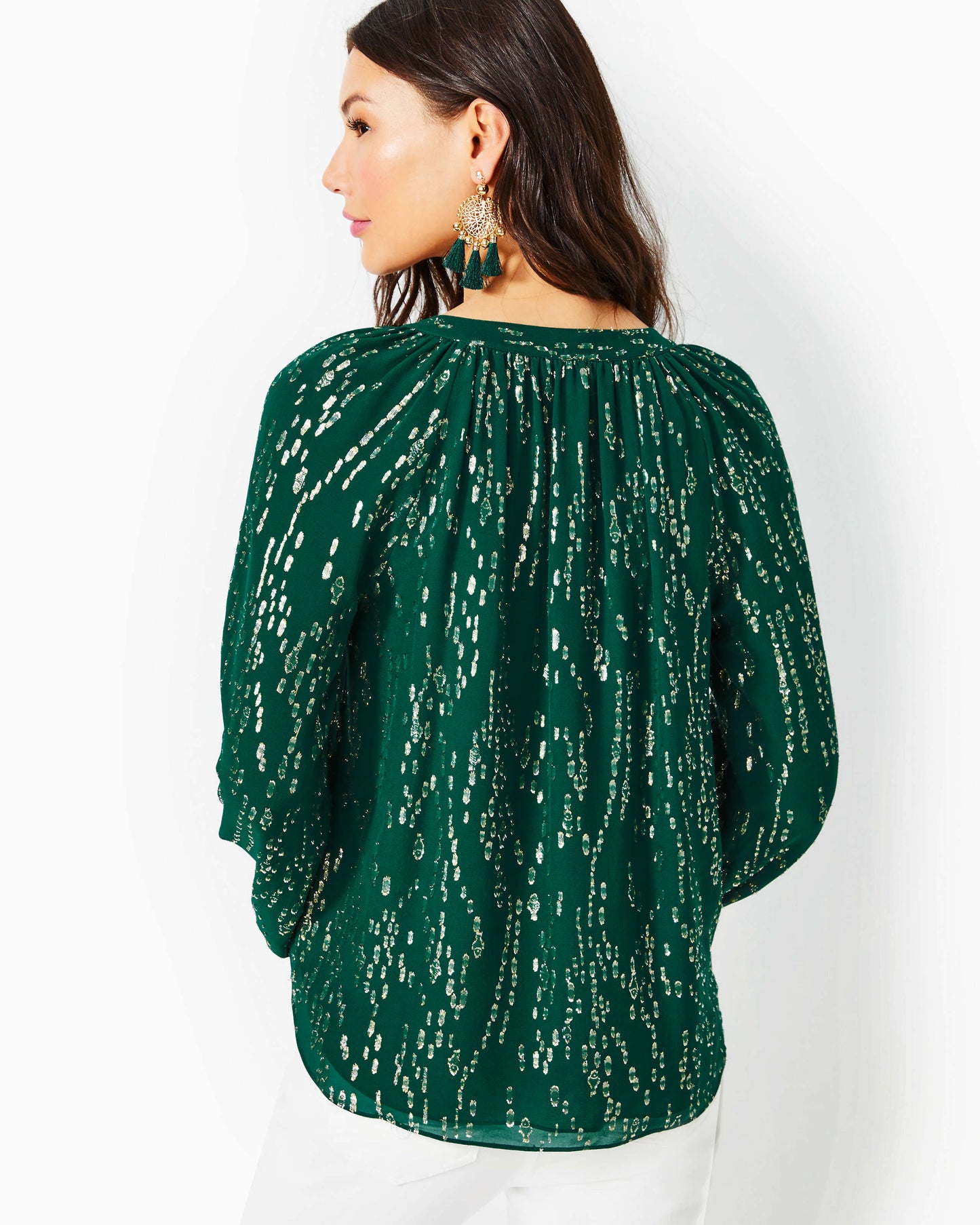 SAIGE LONG SLEEVE SILK TOP