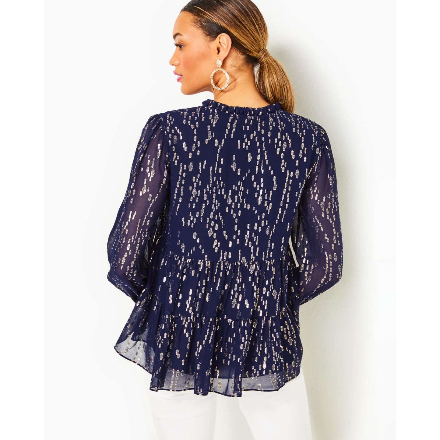 SARITA LONG SLEEVE SILK TOP