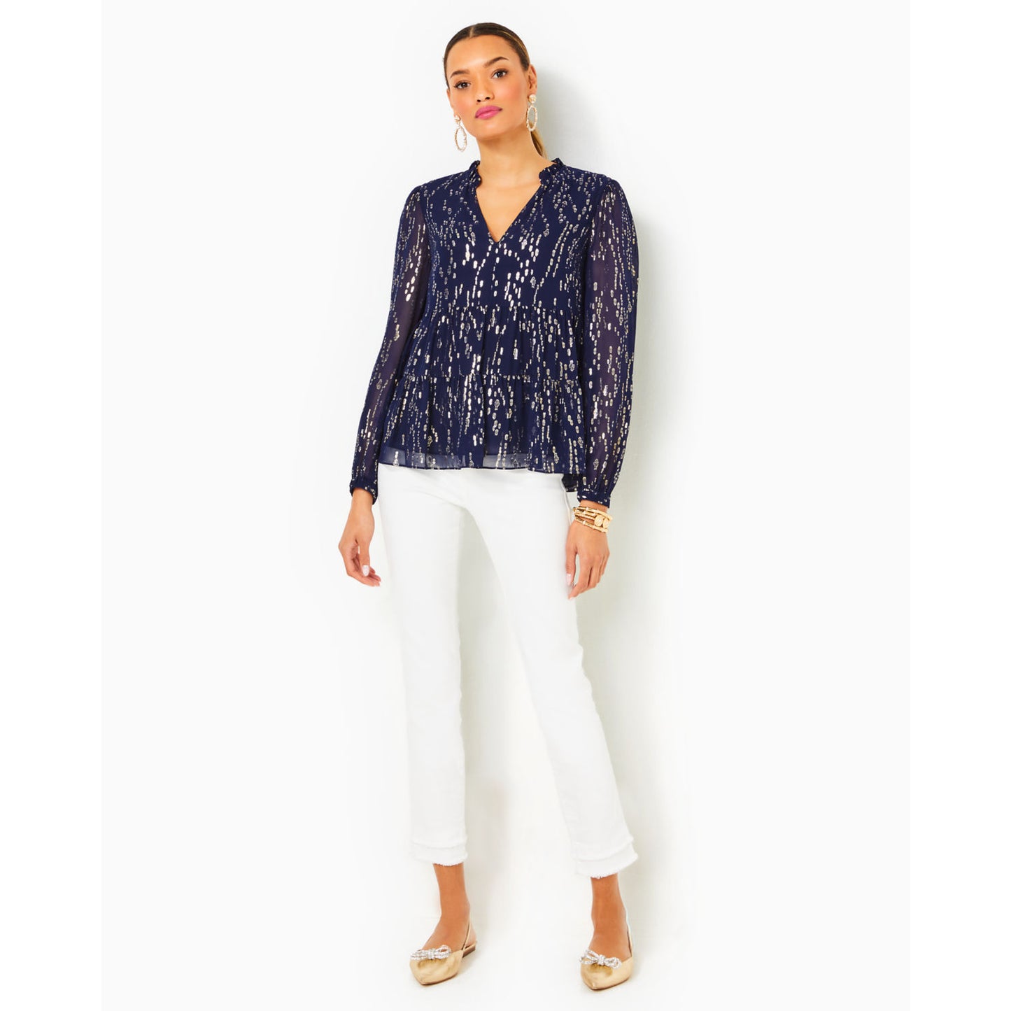 SARITA LONG SLEEVE SILK TOP