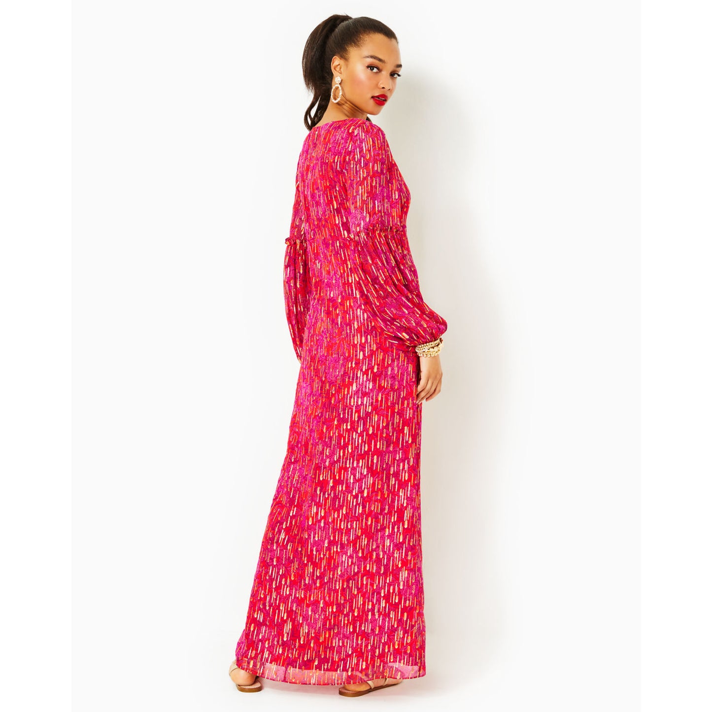 CLEME LONG SLEEVE MAXI DRESS