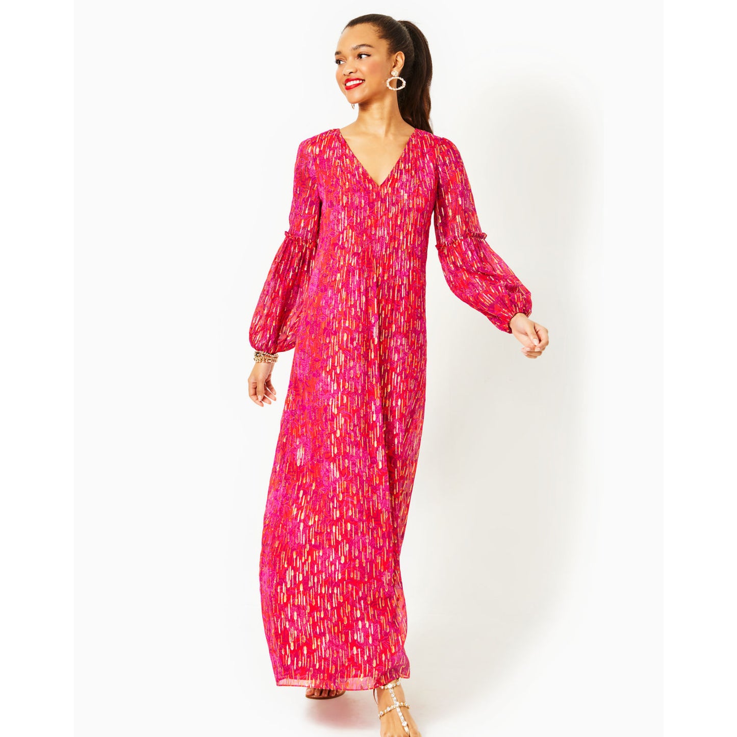 CLEME LONG SLEEVE MAXI DRESS