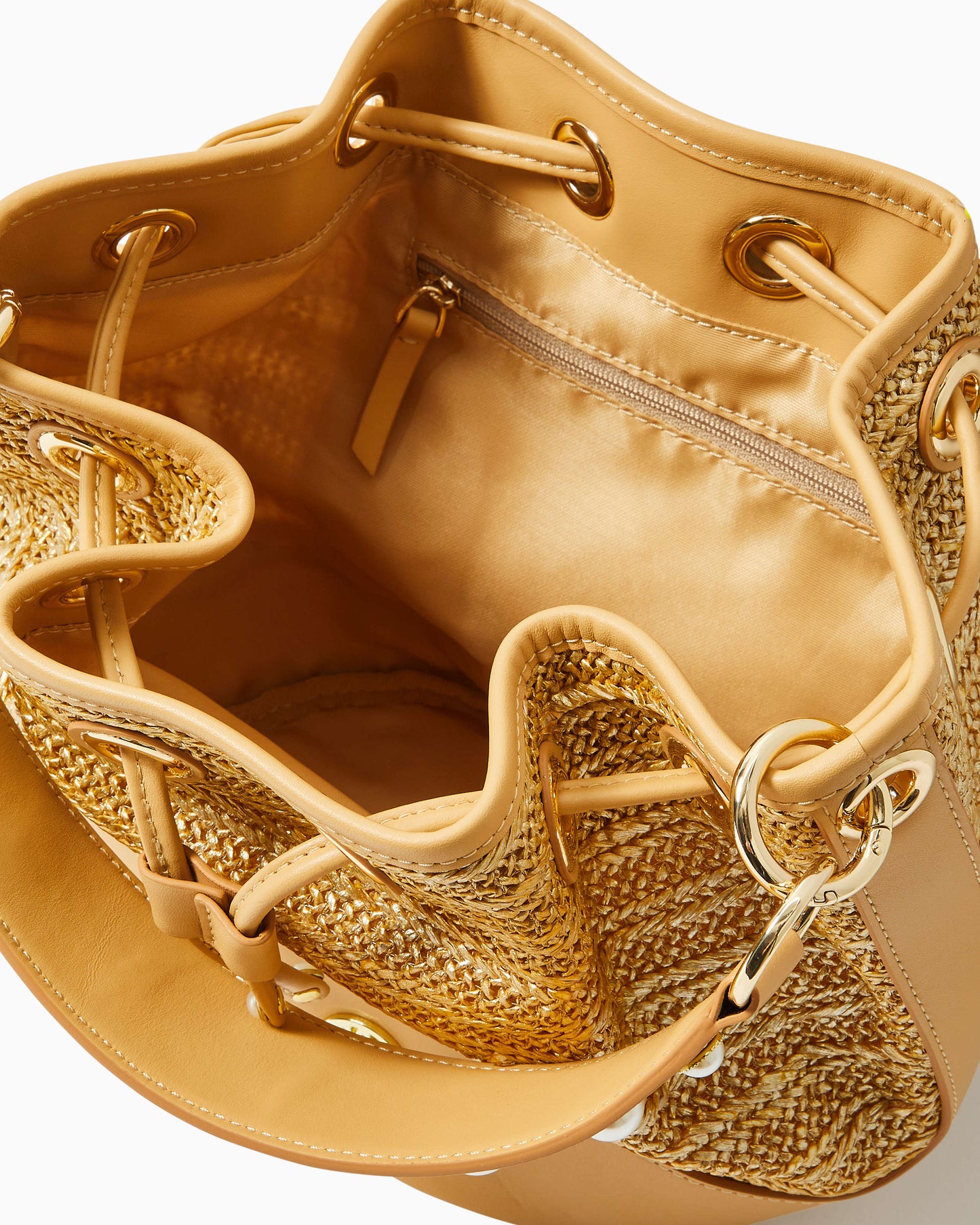 ARLY STRAW BUCKET BAG