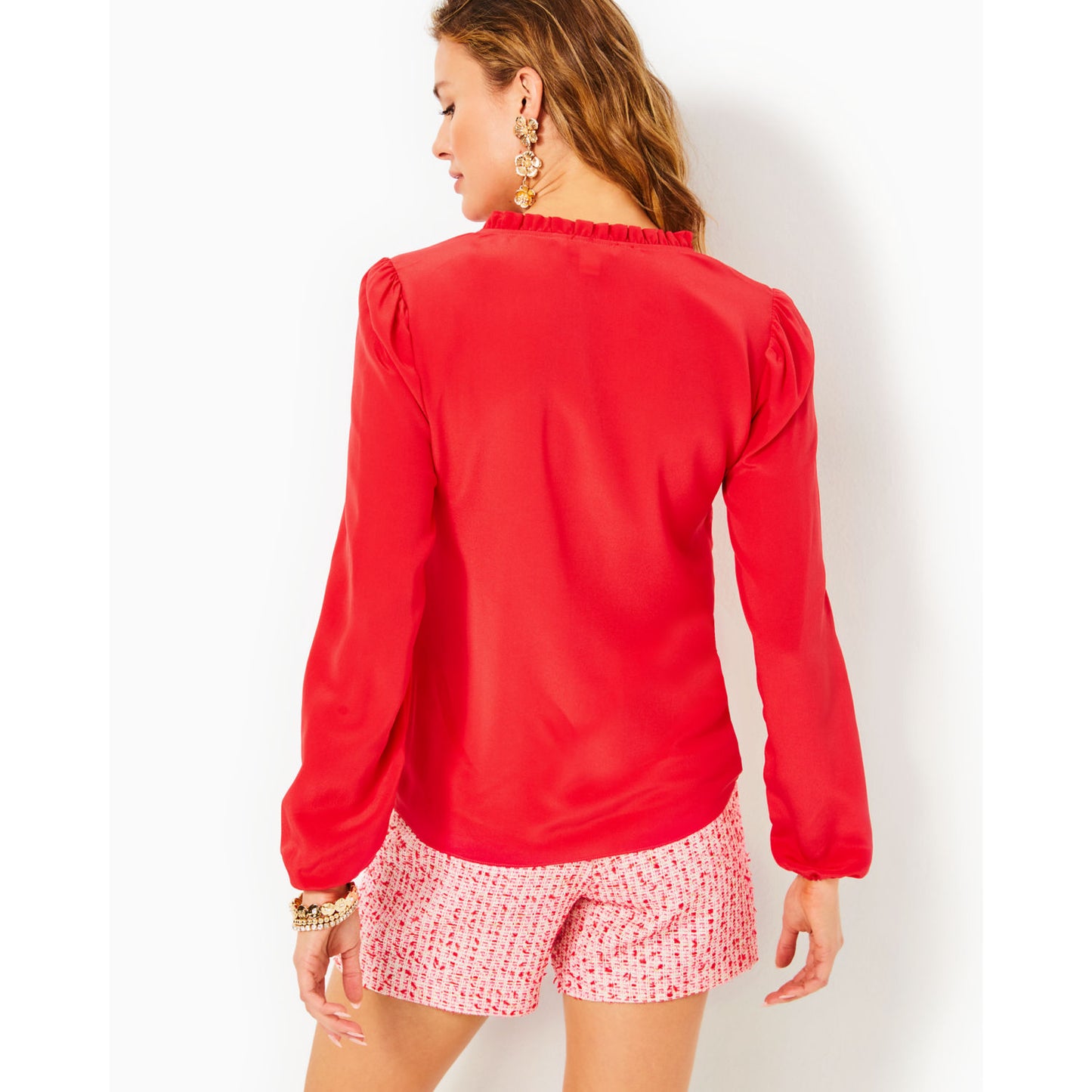 GIANA LONG SLEEVE SILK TOP