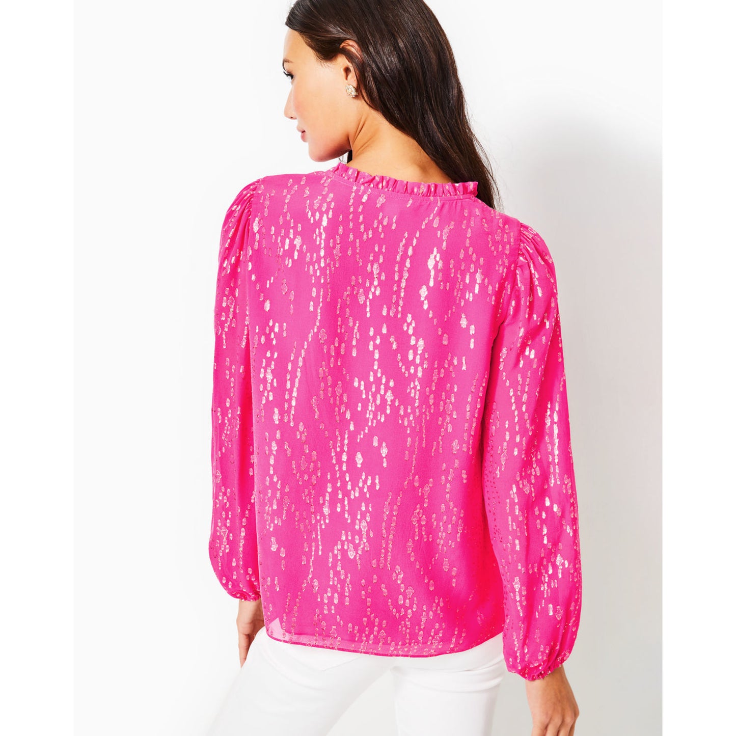 GIANA LONG SLEEVE SILK TOP