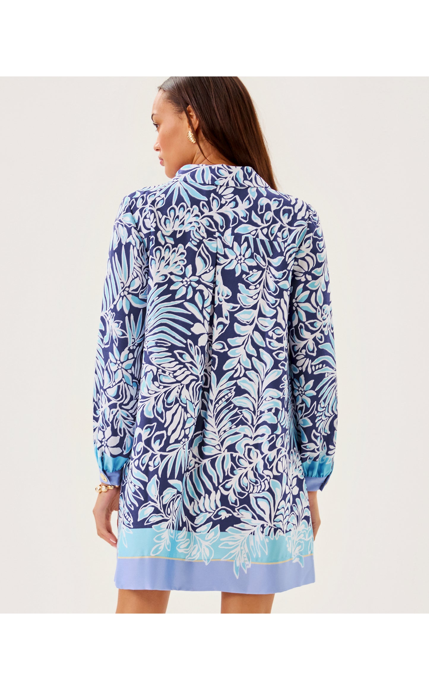 IRALANNE LONG SLEEVE POPOVER SHIRTDRESS