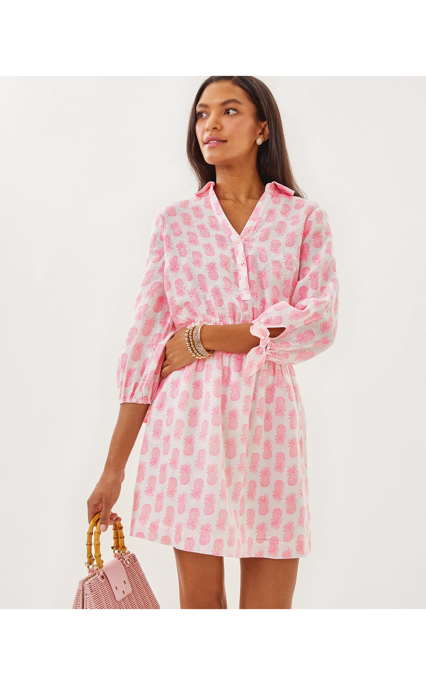 ABRALYNN LONG SLEEVE LINEN SHIRTDRESS