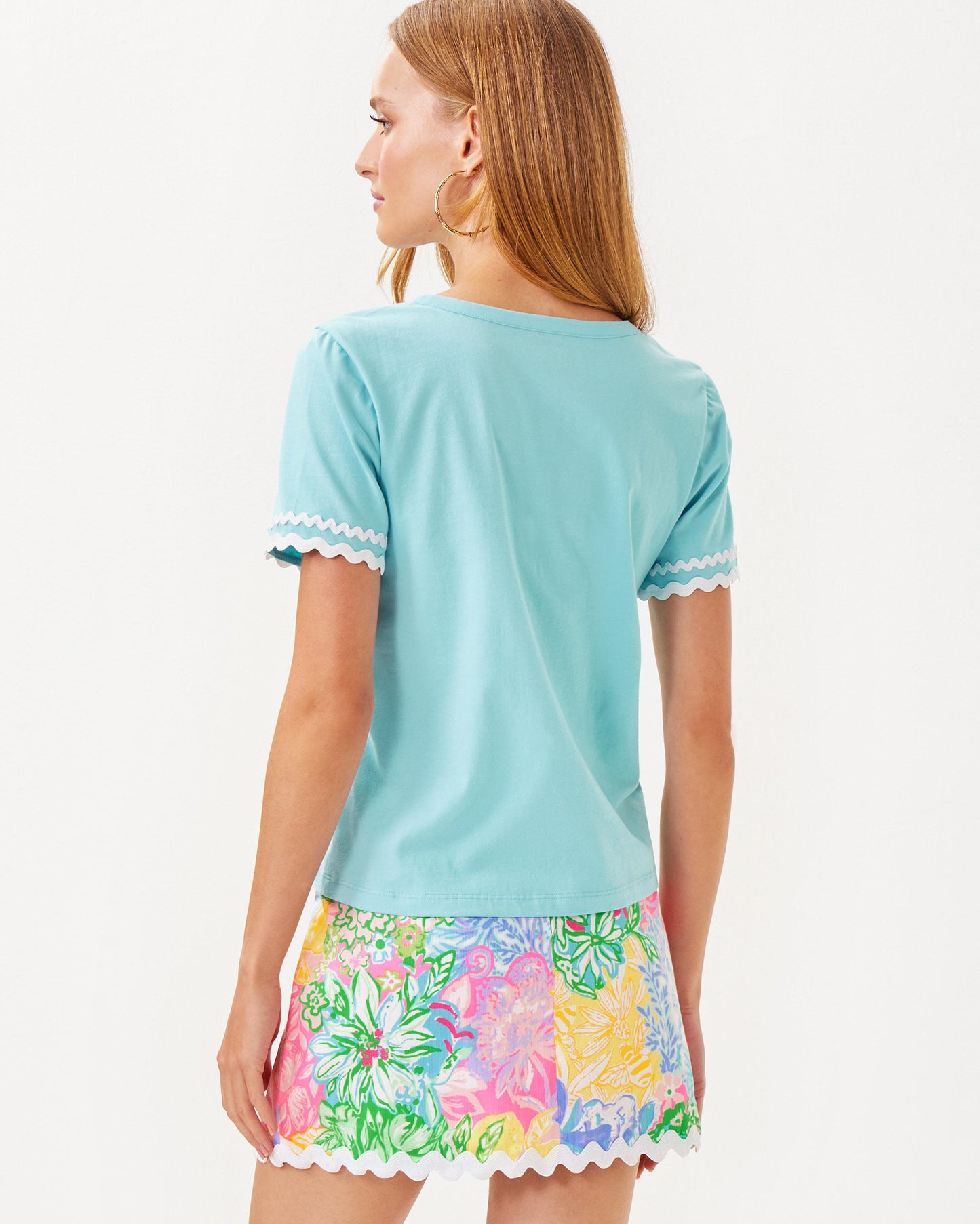CLAIRMONT TRIMMED KNIT TOP