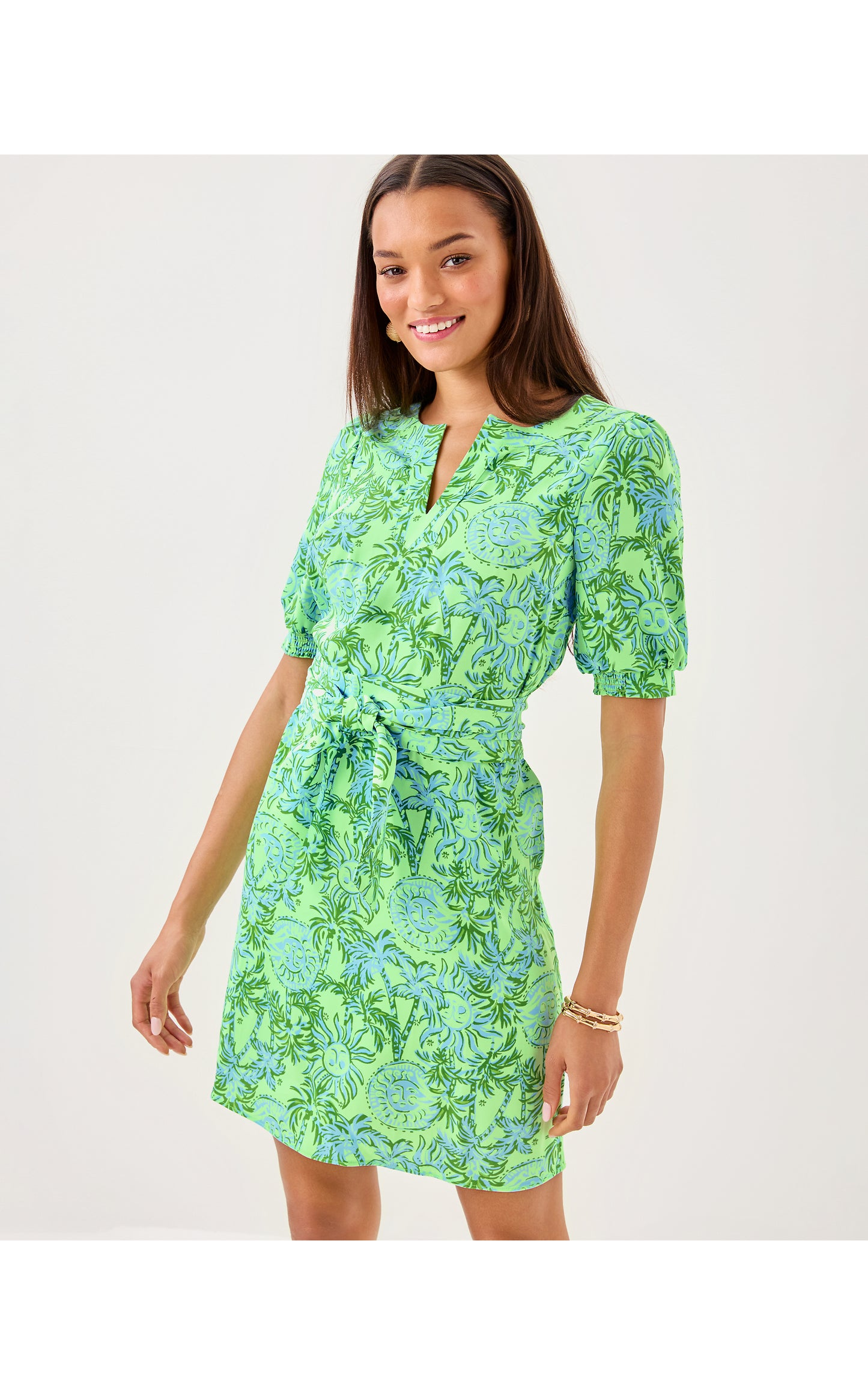 OLIVINE SHORT SLEEVE DRESS