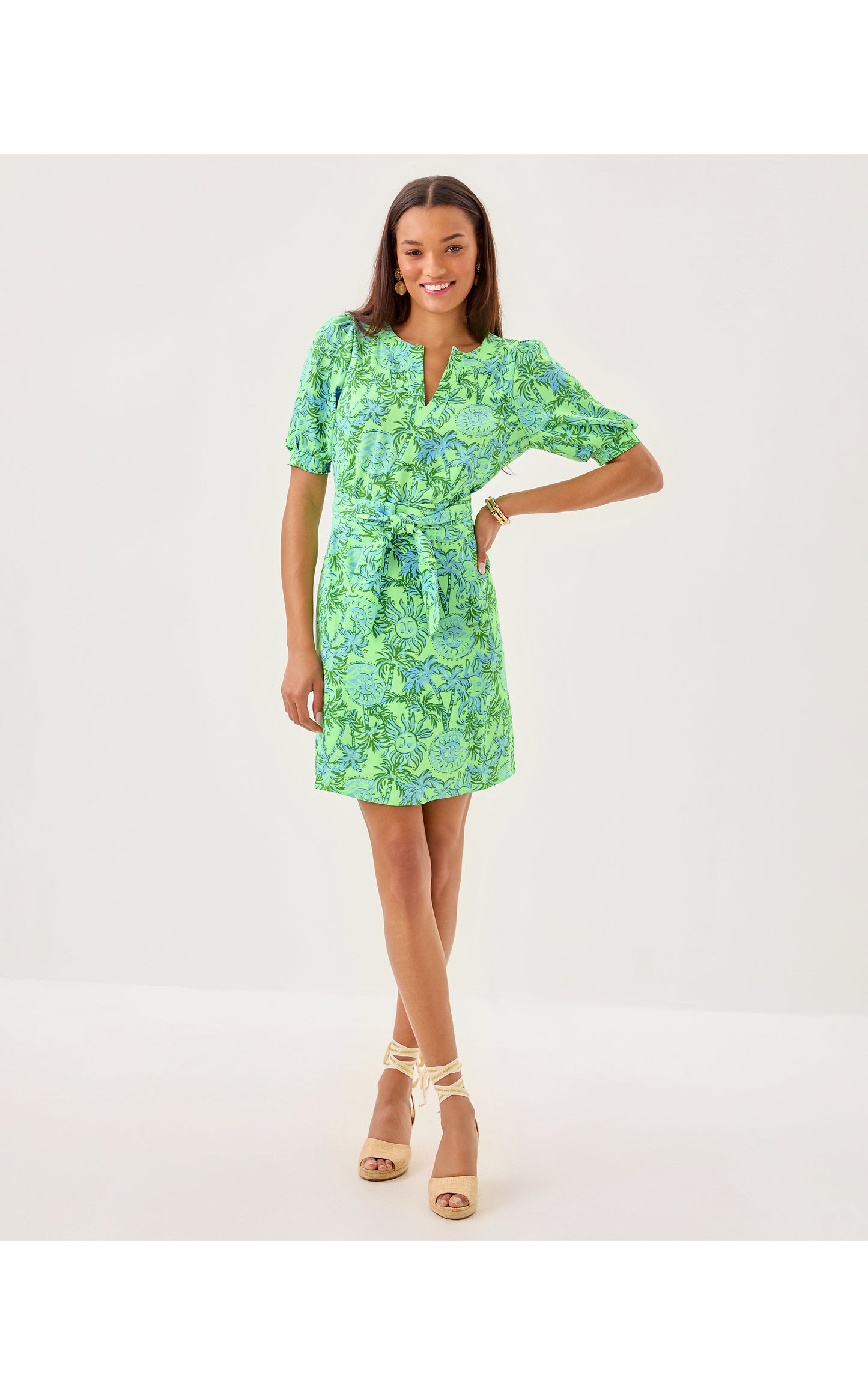 OLIVINE SHORT SLEEVE DRESS
