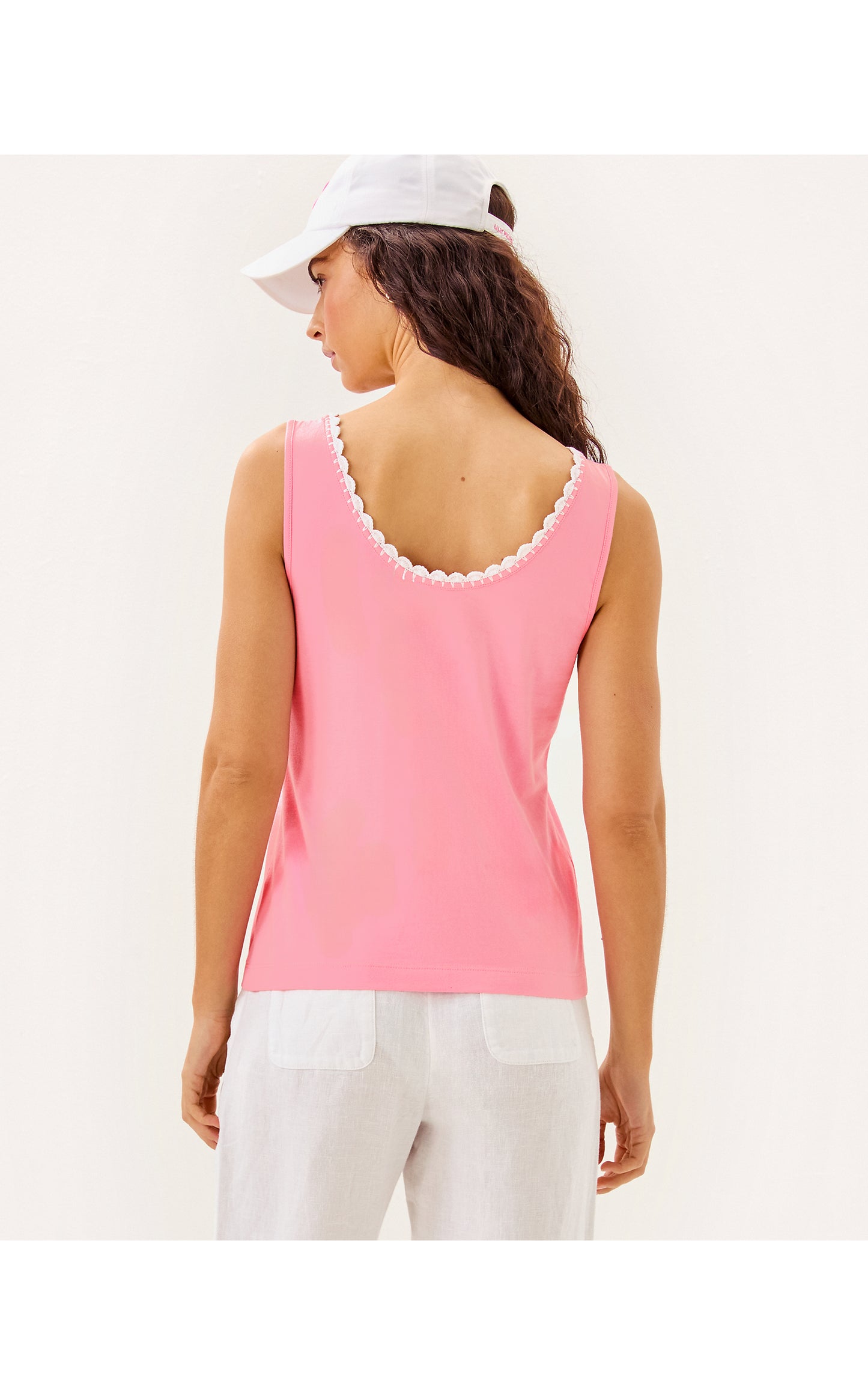 GABBIE CROCHET TRIMMED KNIT TANK