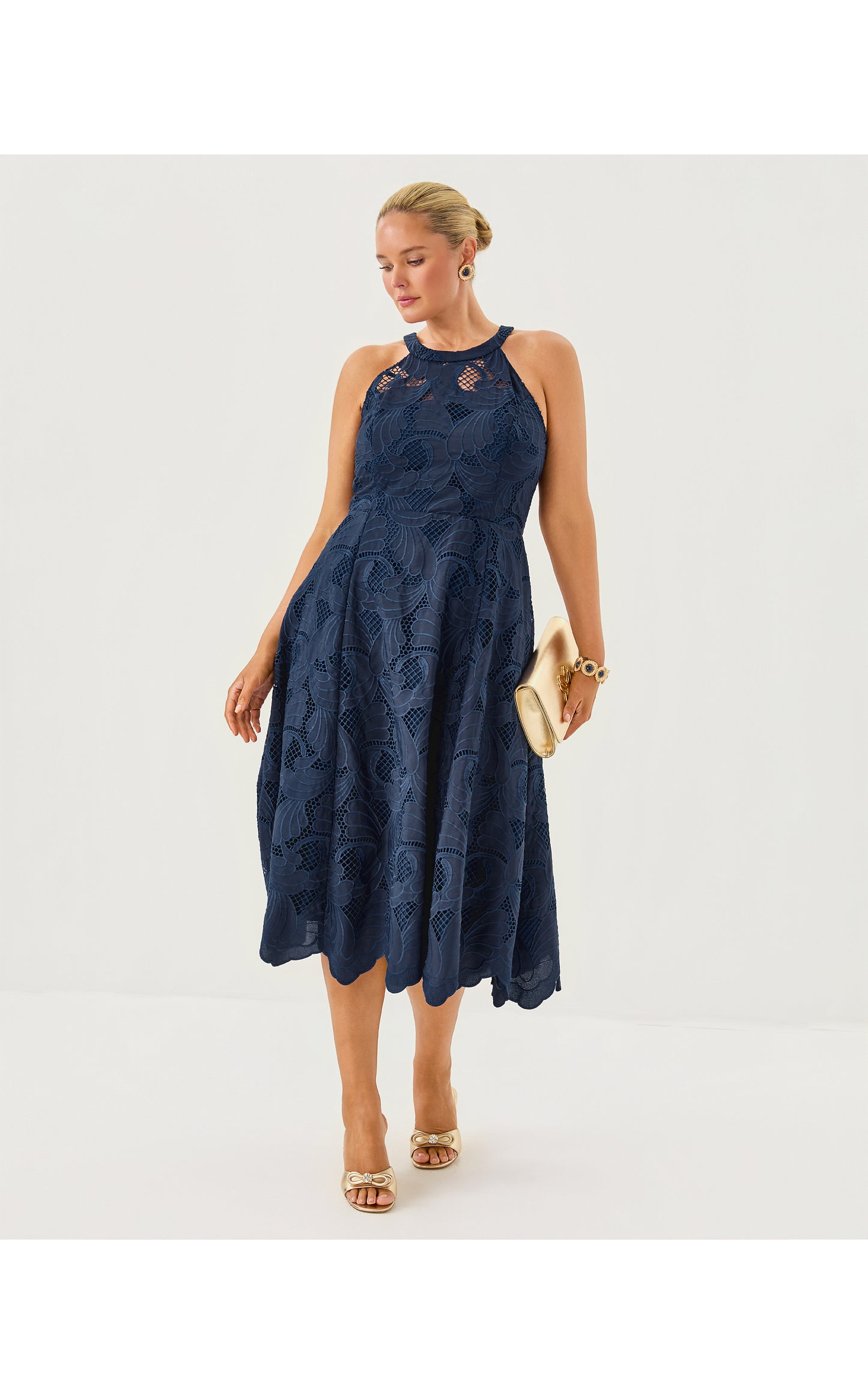 DENISE LACE MIDI DRESS