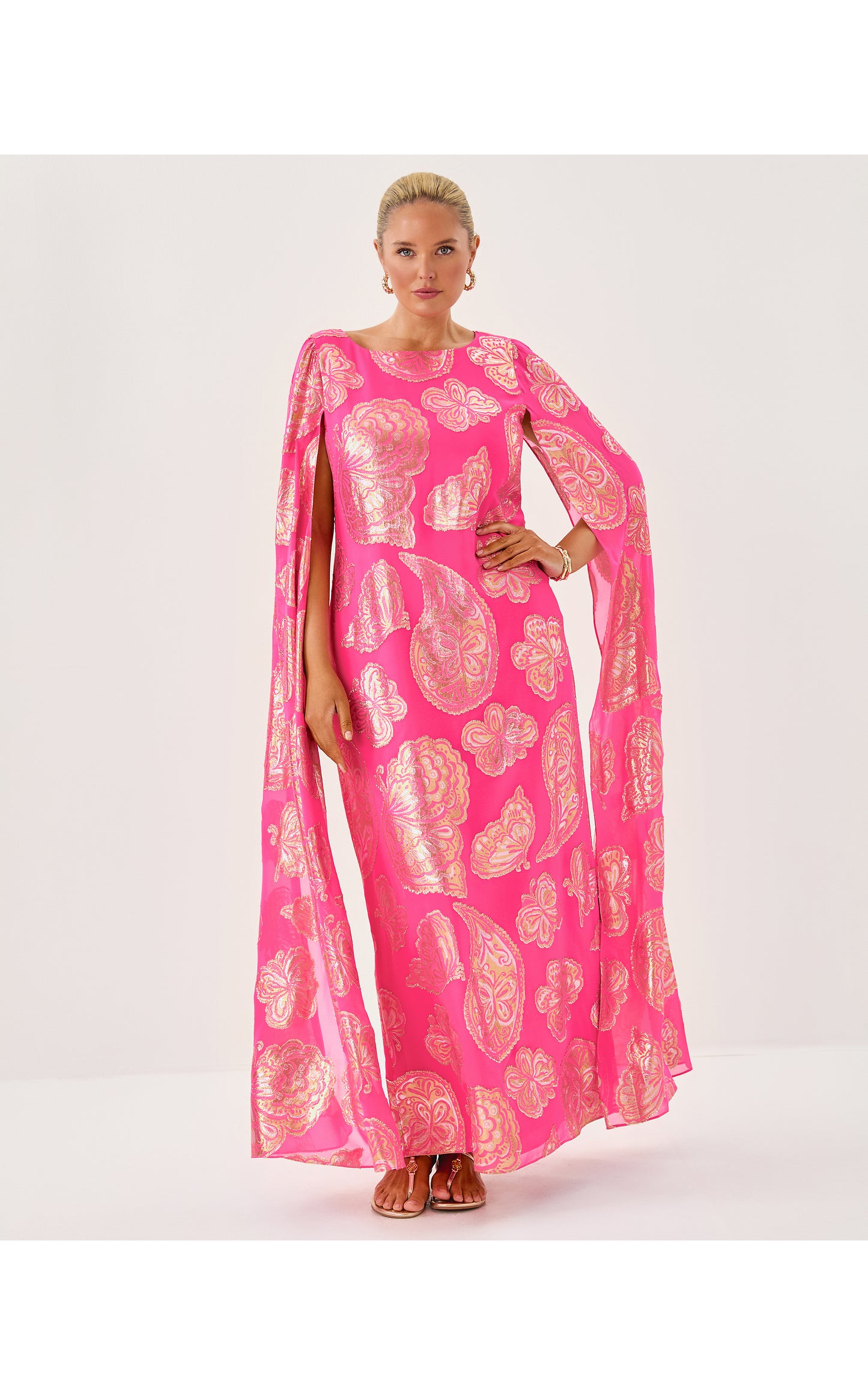 MADELYN SILK MAXI CAFTAN