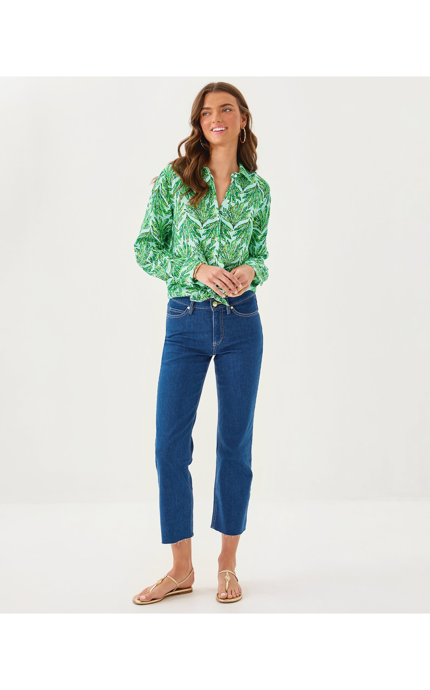 LINDESSA HIGH RISE CROP JEANS